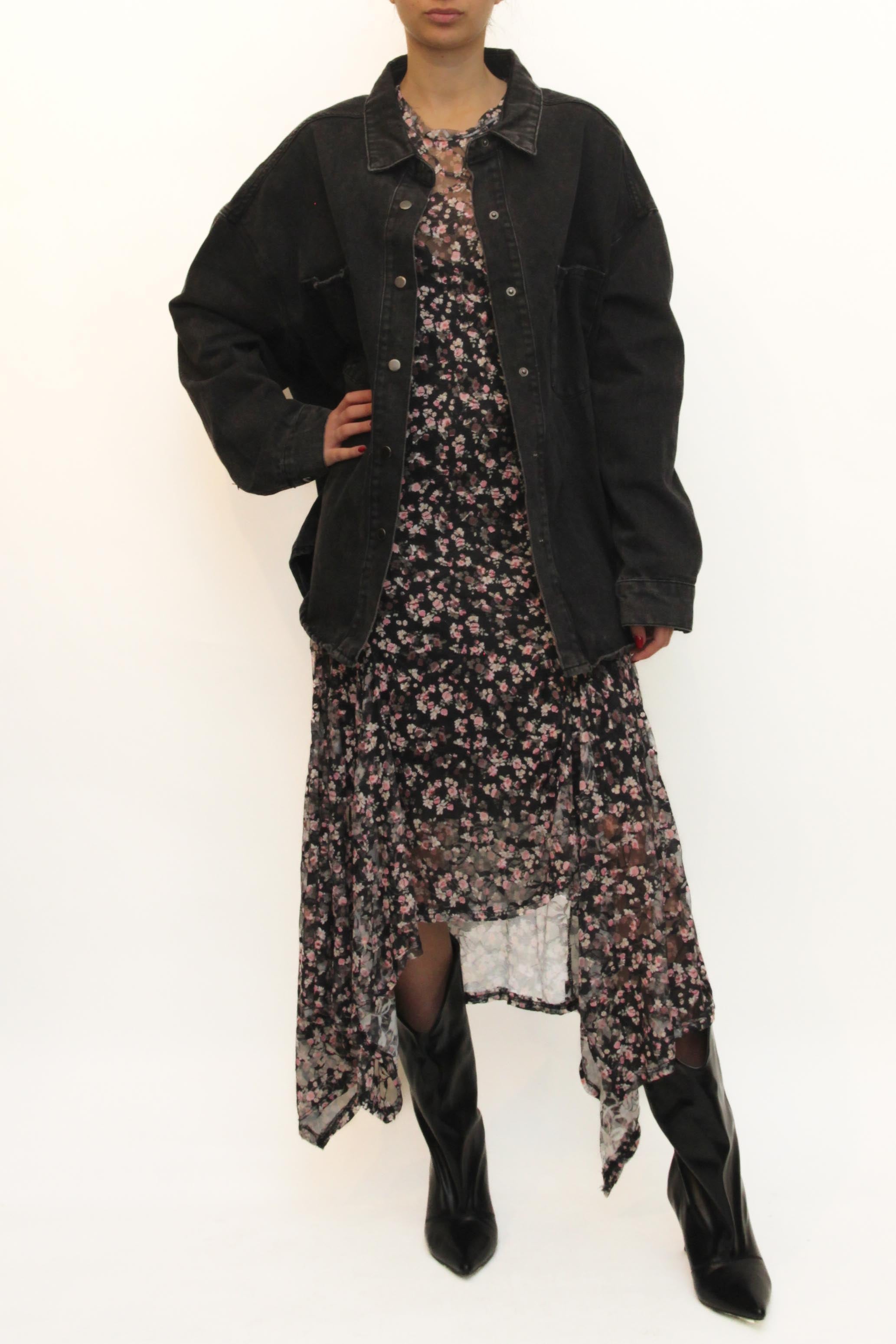 LEVH - Camicia Caterina - DENIM MARMORIZZATO