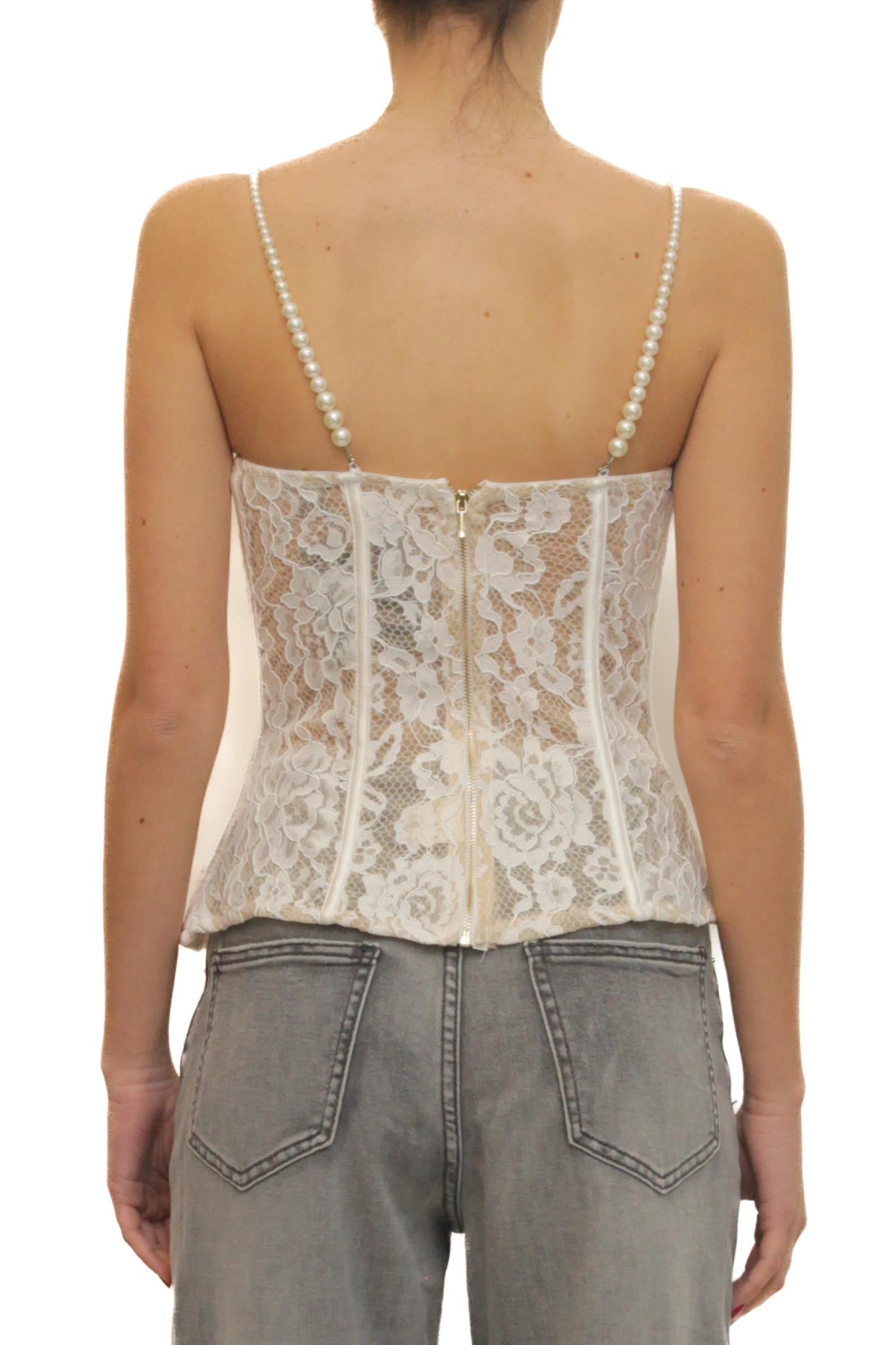 LEVH - Top Trieste - BIANCO/NUDE