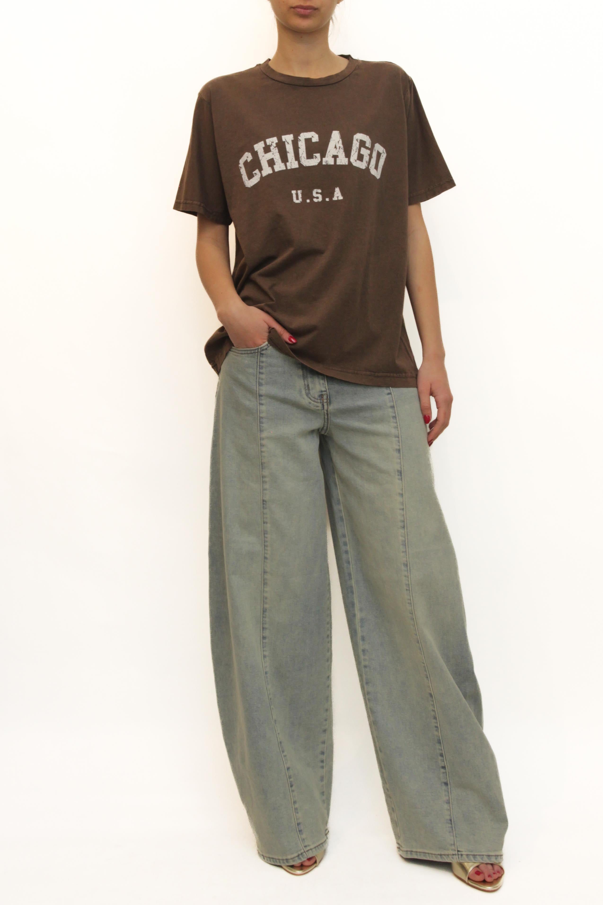 LEVH - T-shirt Chicago - MARRONE