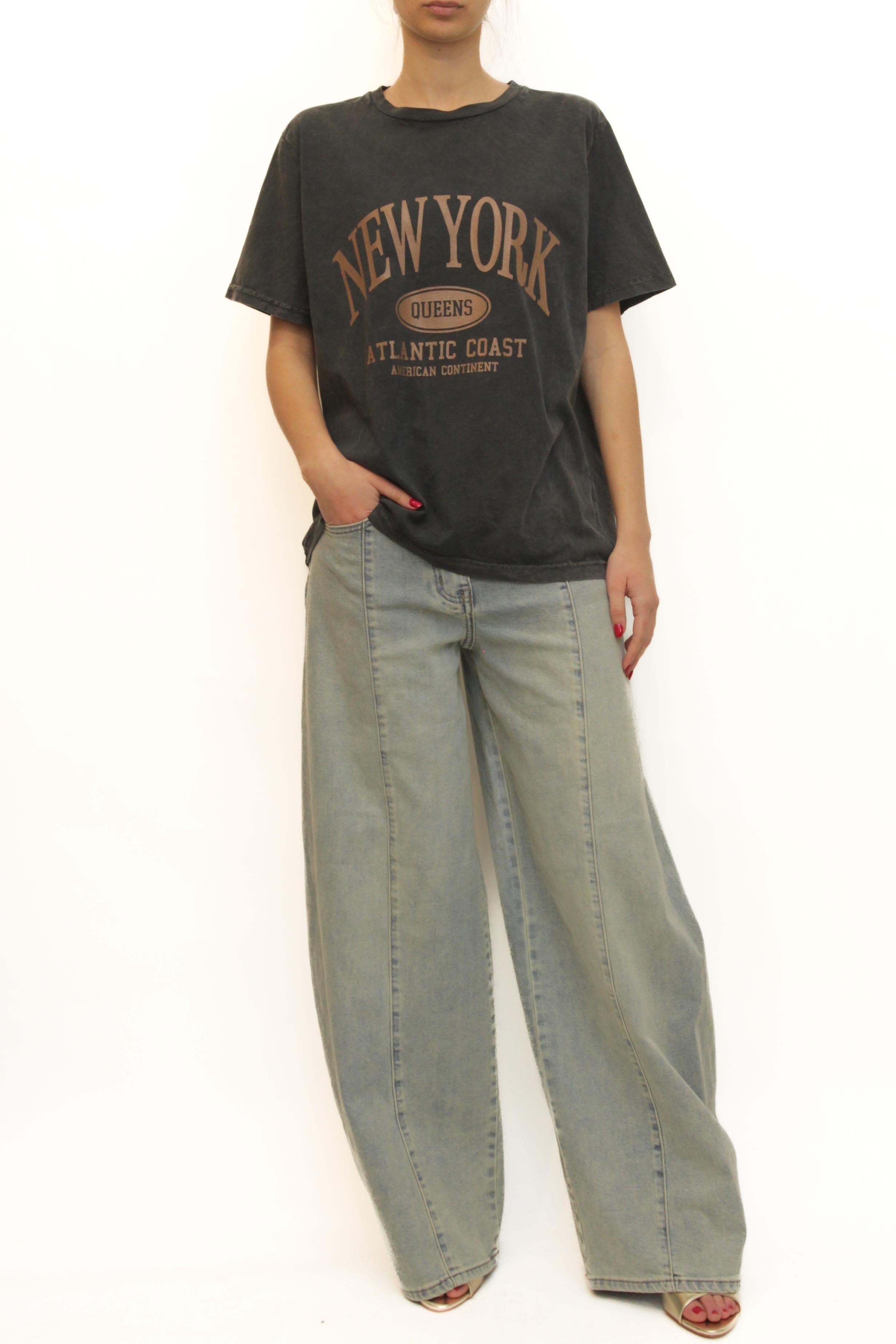 LEVH - T-shirt New York - MARMORIZZATO