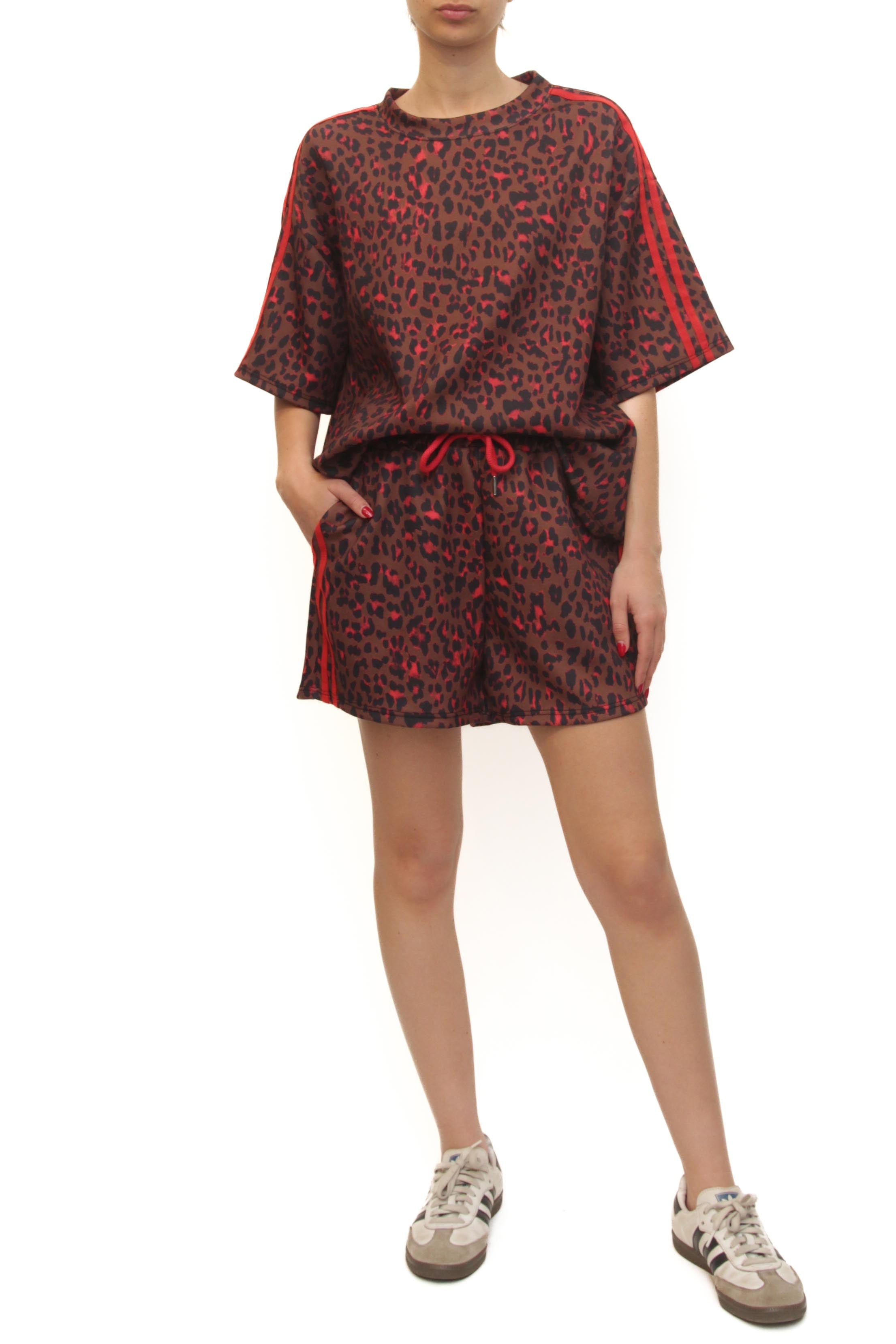 LEVH - Completo Chantal - ANIMALIER ROSSO