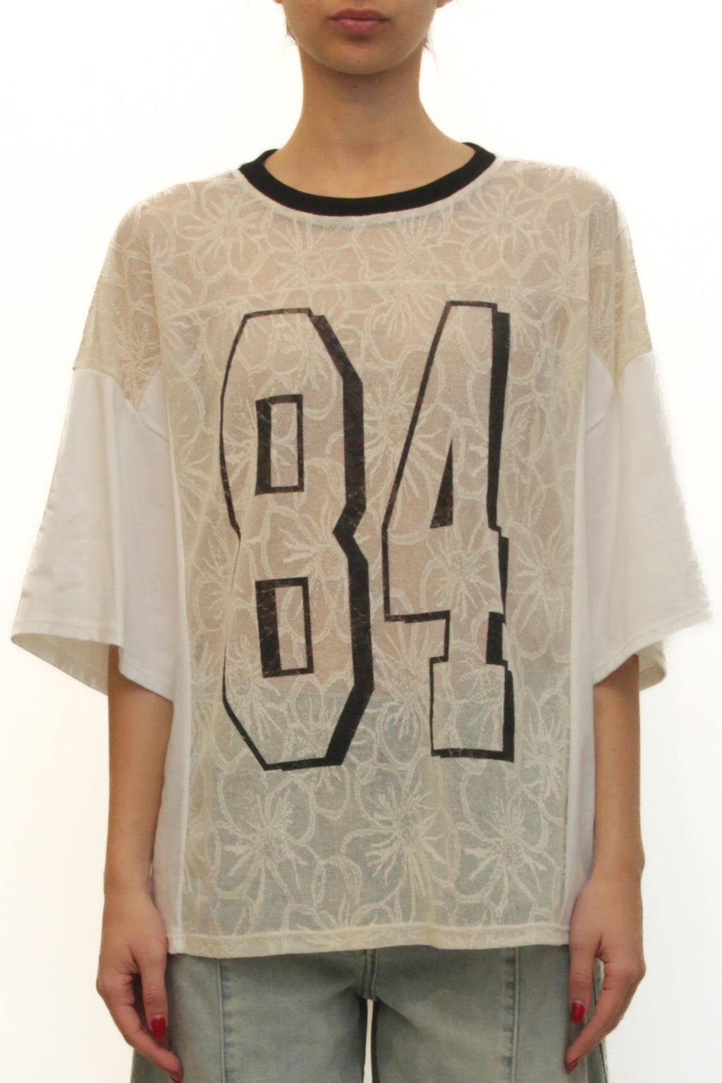 LEVH - T-shirt 84 - BIANCO/BEIGE