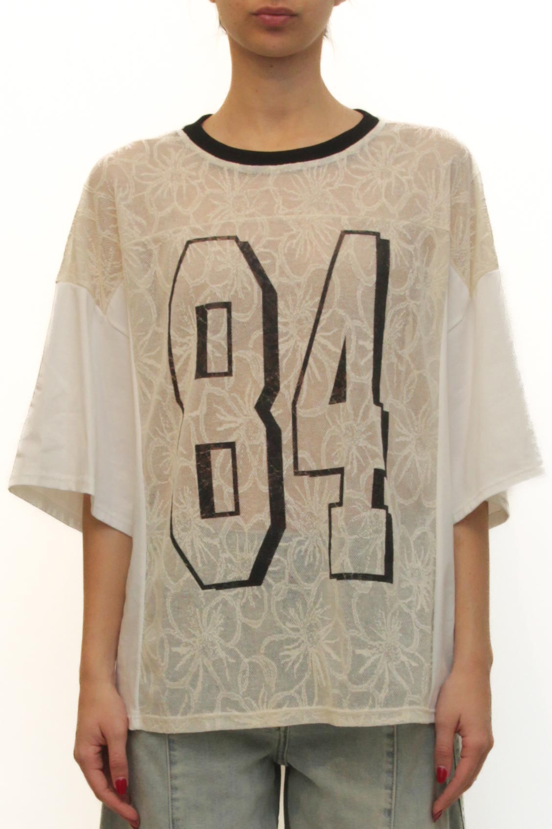 LEVH - T-shirt 84 - BIANCO/BEIGE