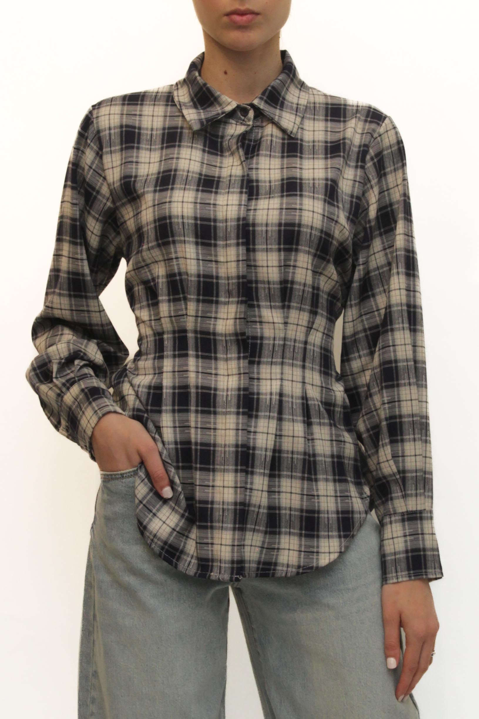 LEVH - Camicia Caitlyn - QUADRO BLU/BIANCO