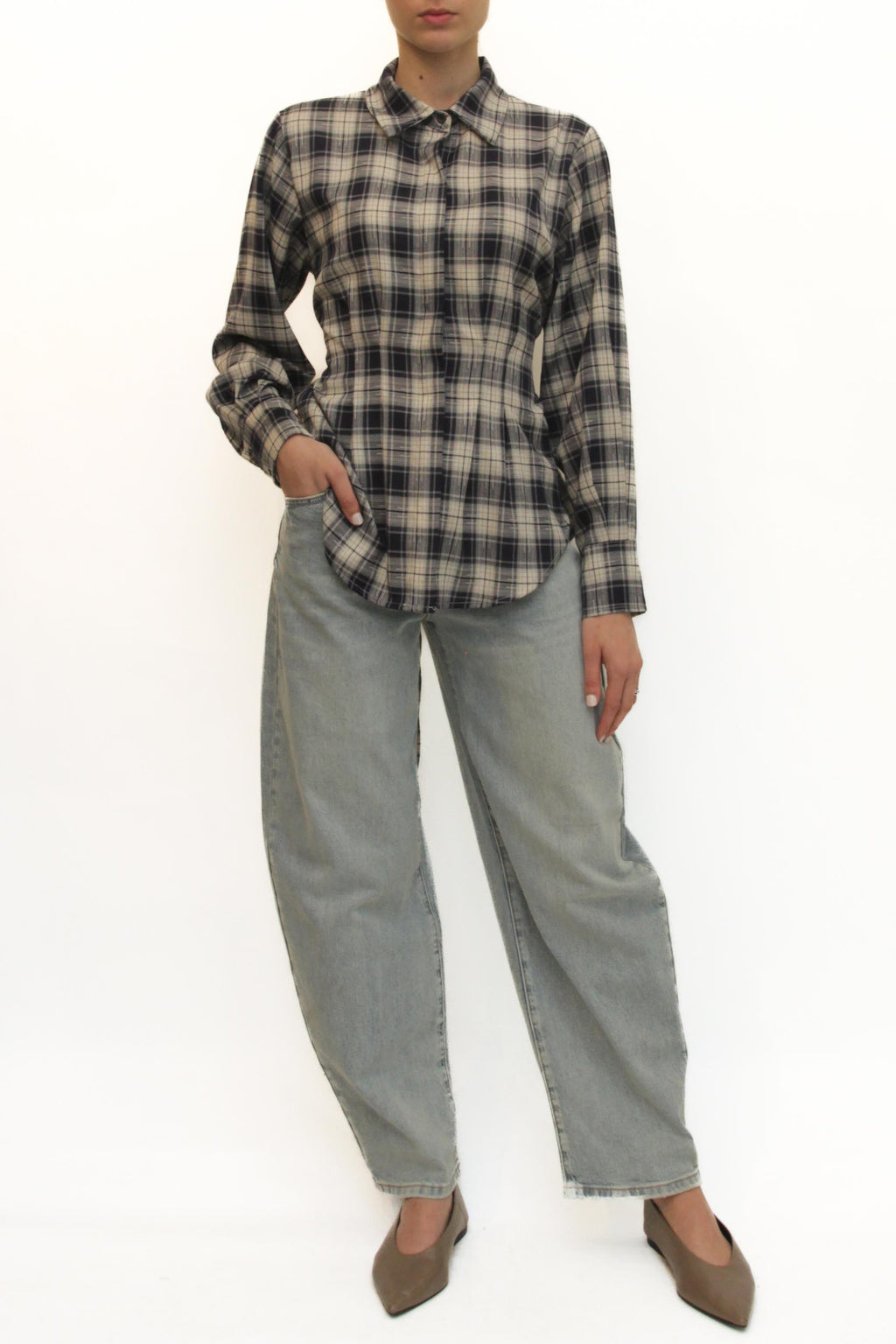 LEVH - Camicia Caitlyn - QUADRO BLU/BIANCO
