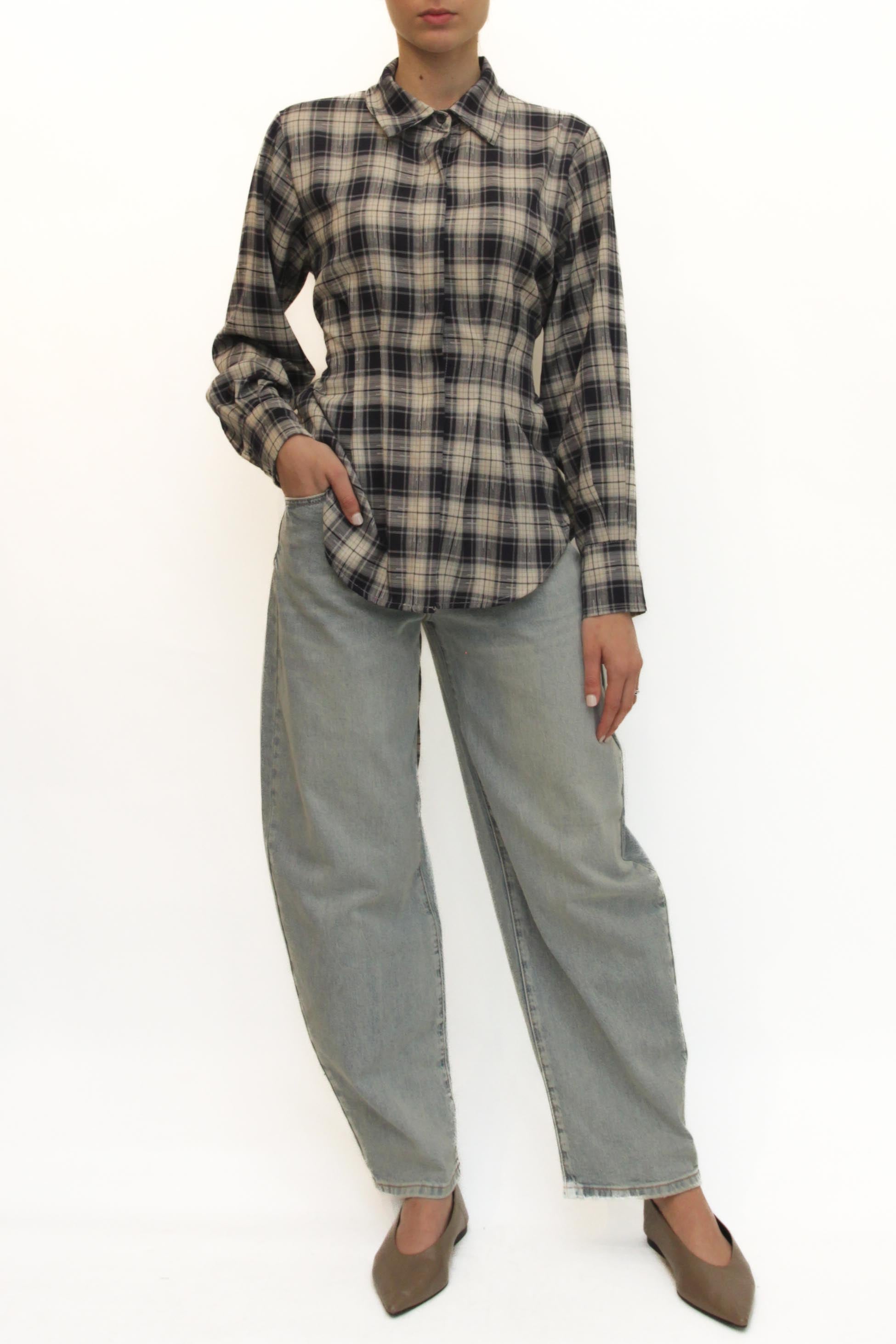 LEVH - Camicia Caitlyn - QUADRO BLU/BIANCO