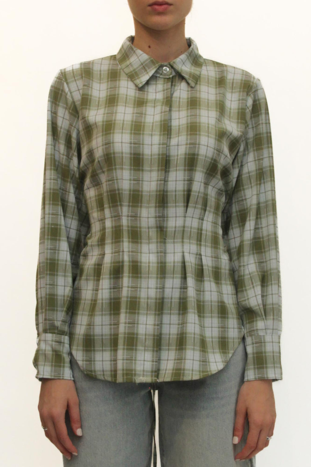LEVH - Camicia Caitlyn - QUADRO VERDE/BIANCO
