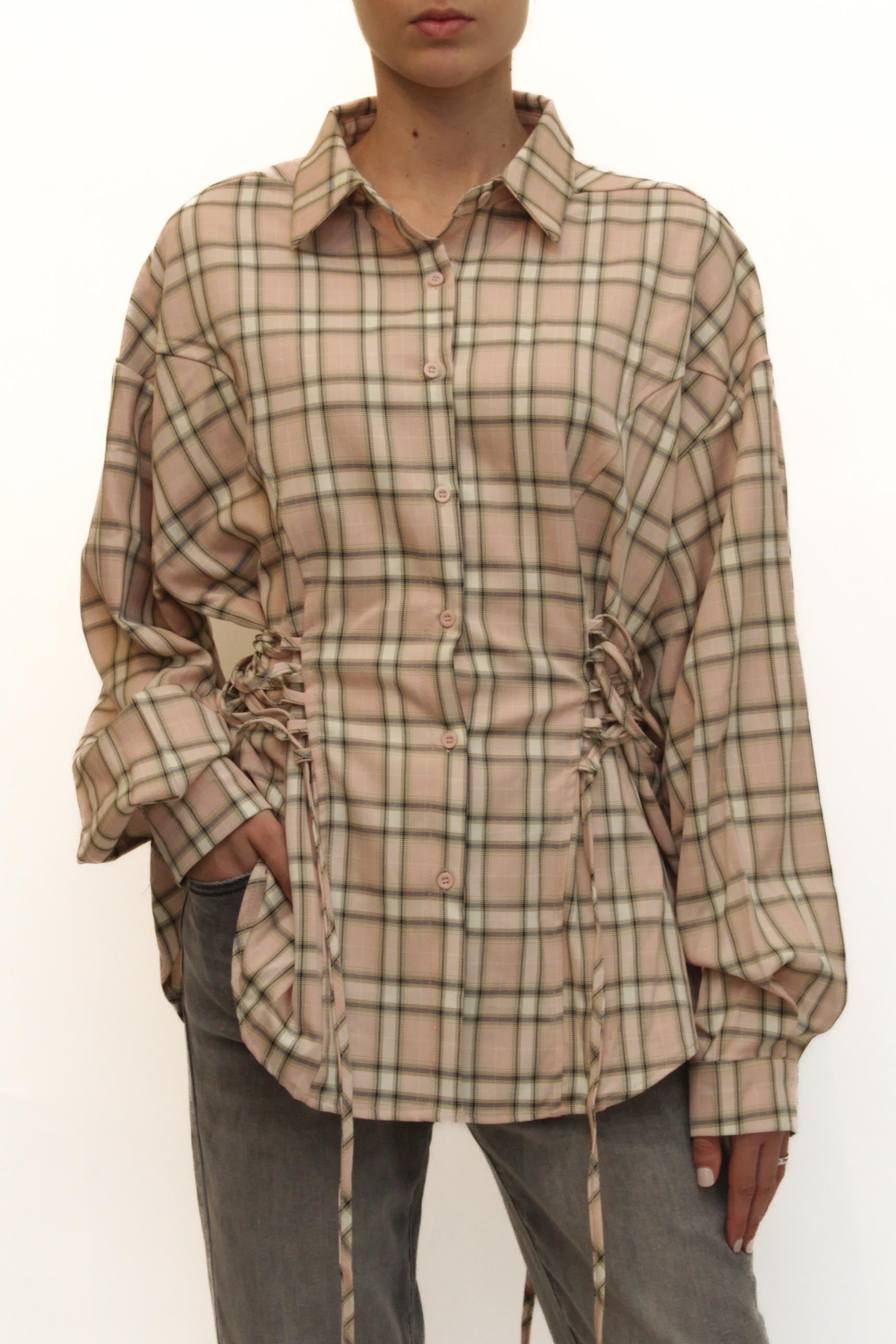 LEVH - Camicia Santa cruz - QUADRO ROSA/BLU
