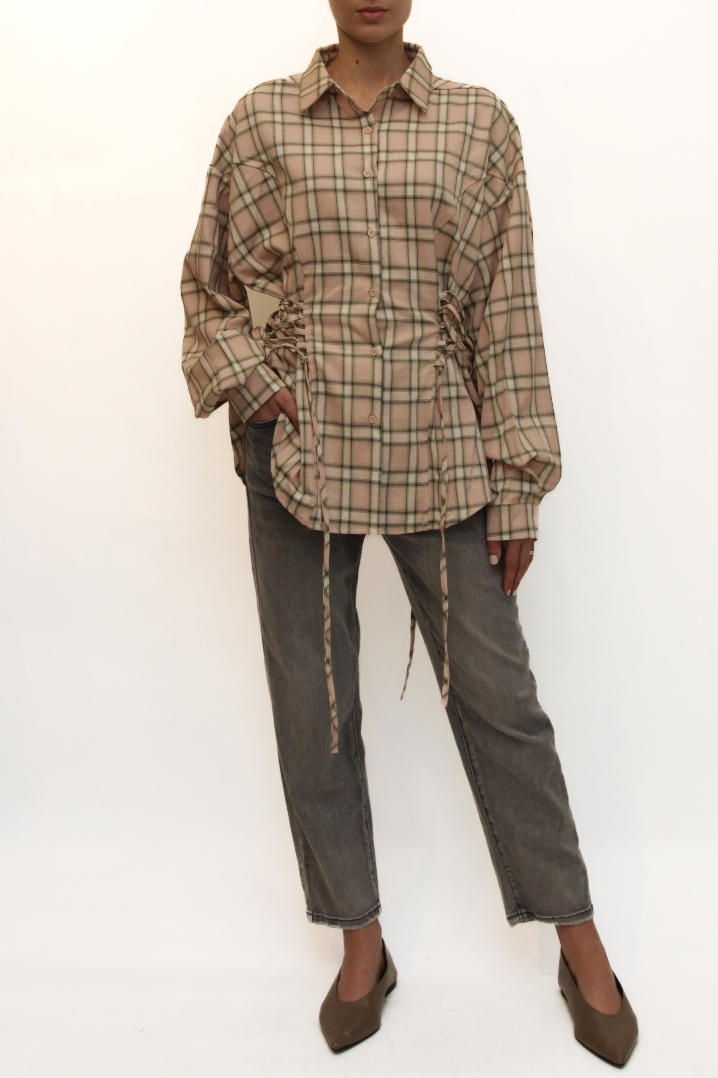LEVH - Camicia Santa cruz - QUADRO ROSA/BLU