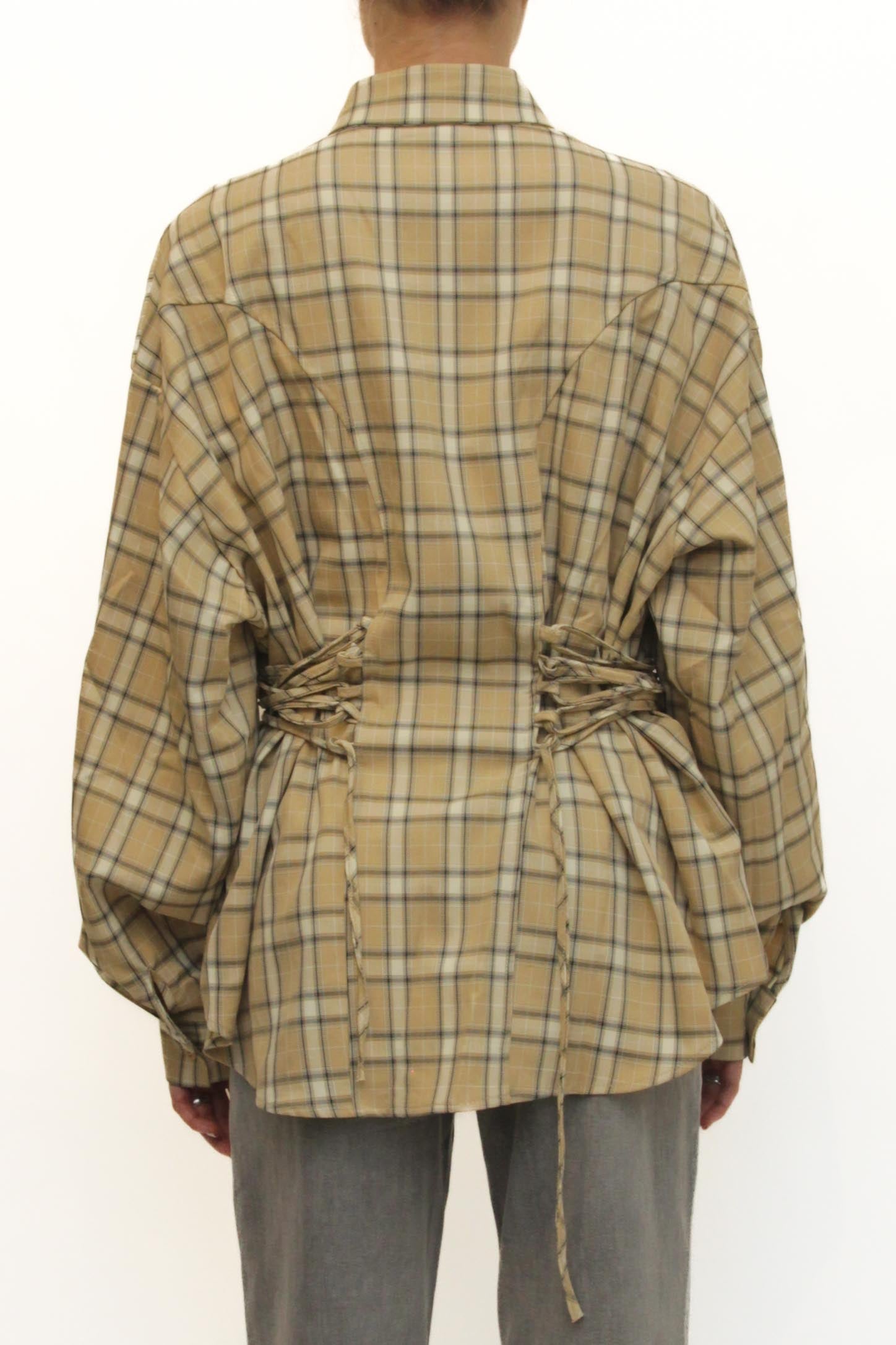 LEVH - Camicia Santa cruz - QUADRO BEIGE/BLU