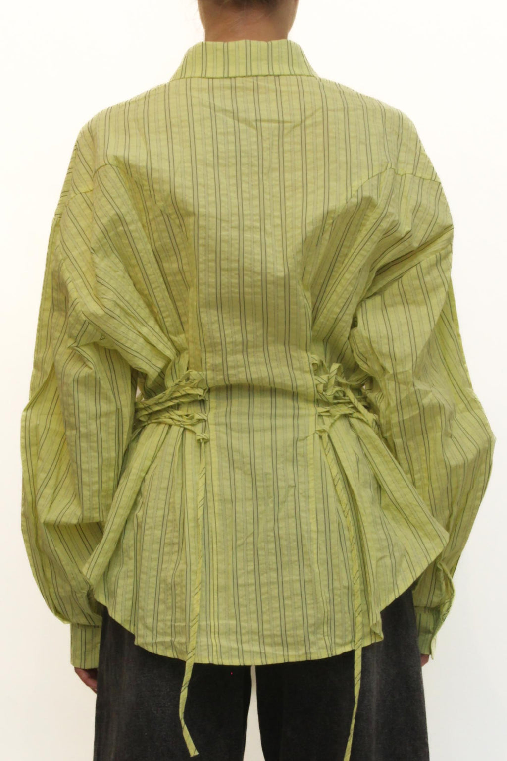 LEVH - Camicia Praia - LIME riga NERO