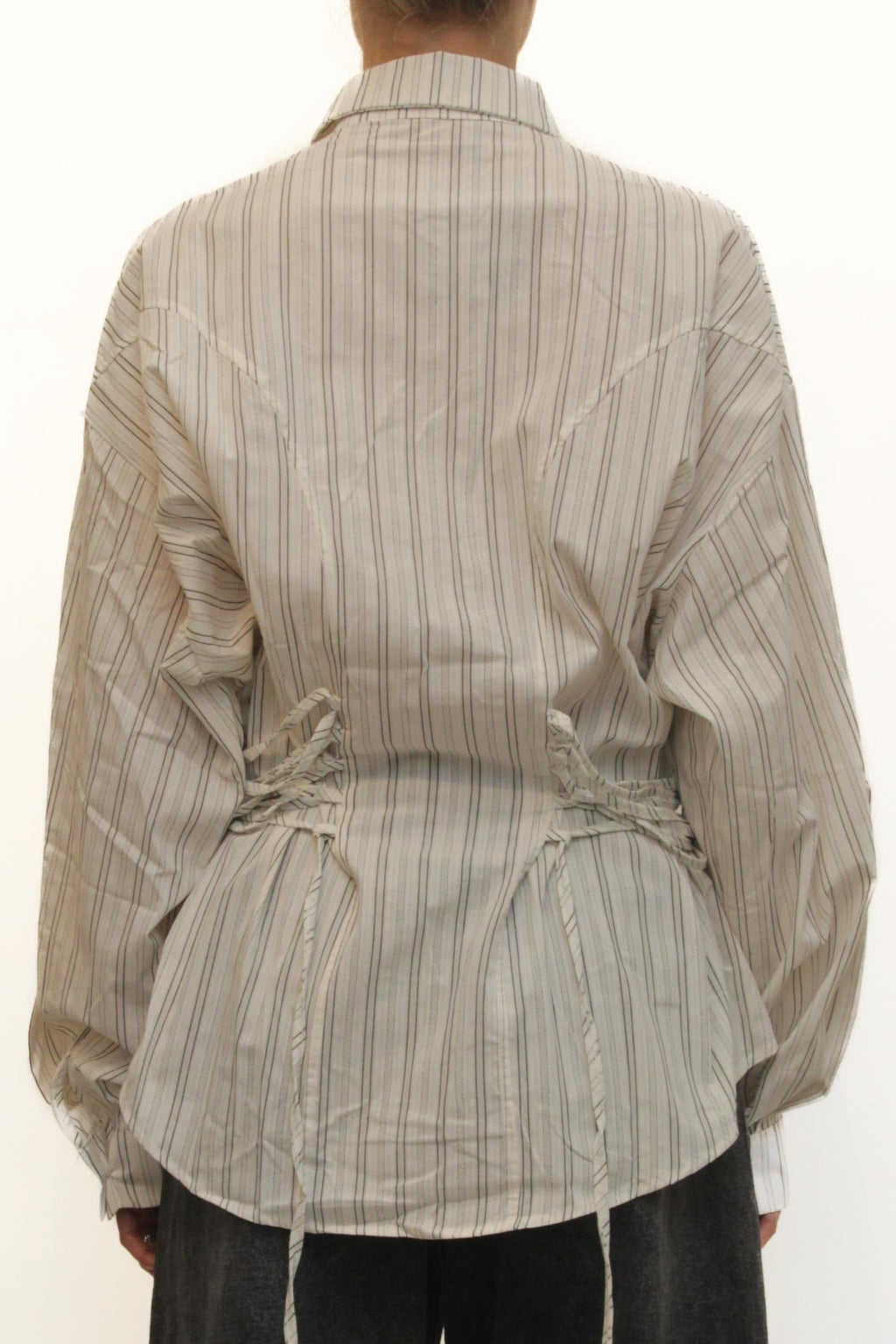 LEVH - Camicia Praia - BIANCO riga NERO