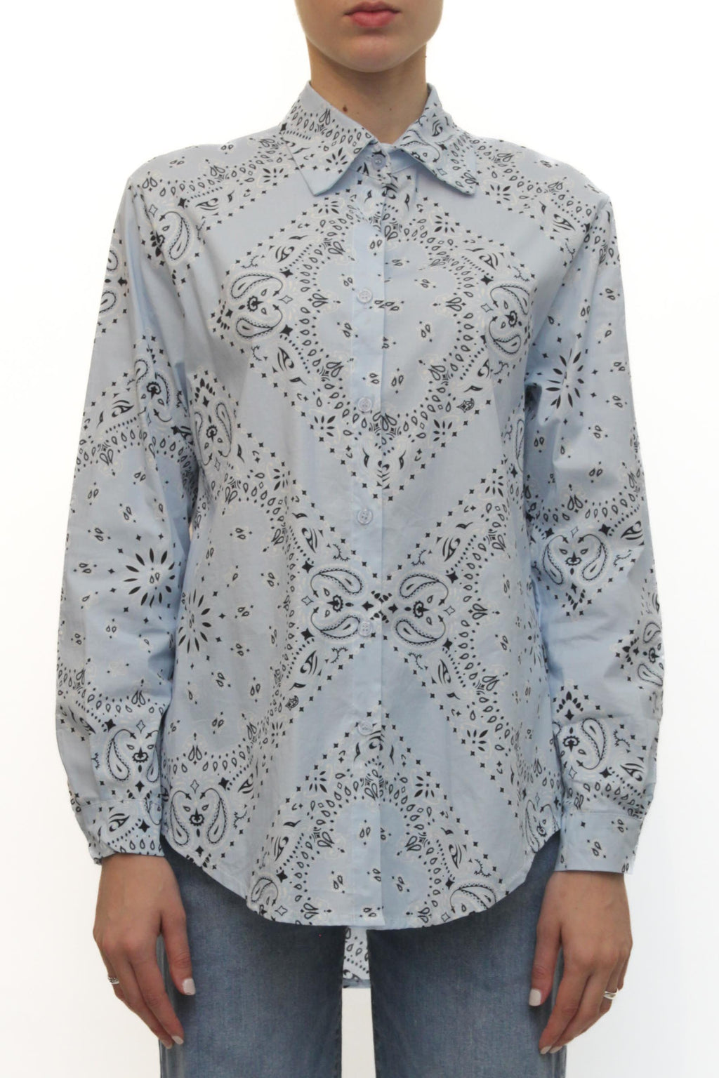 LEVH - Camicia Carola - BANDANA CELESTE