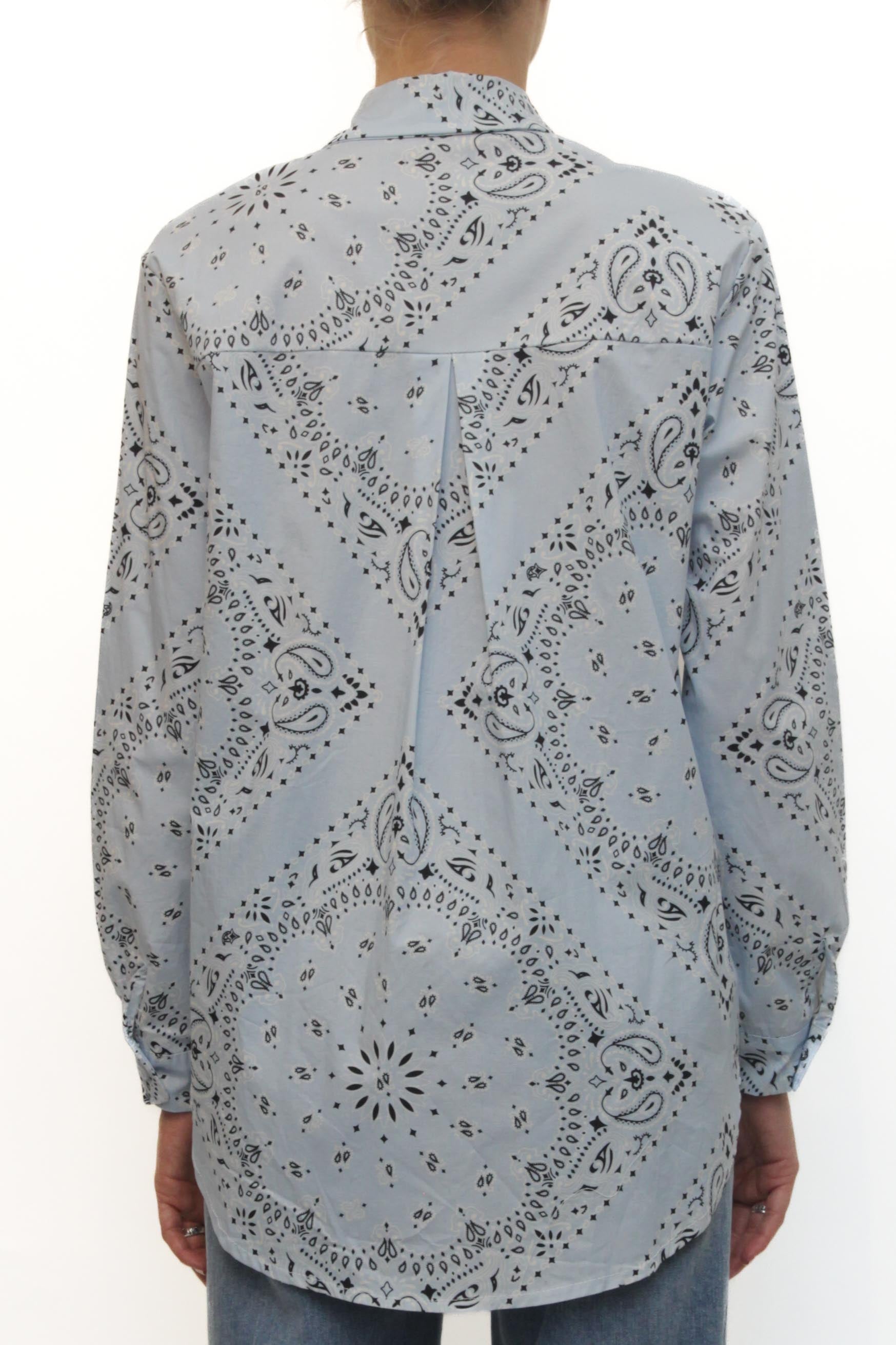 LEVH - Camicia Carola - BANDANA CELESTE