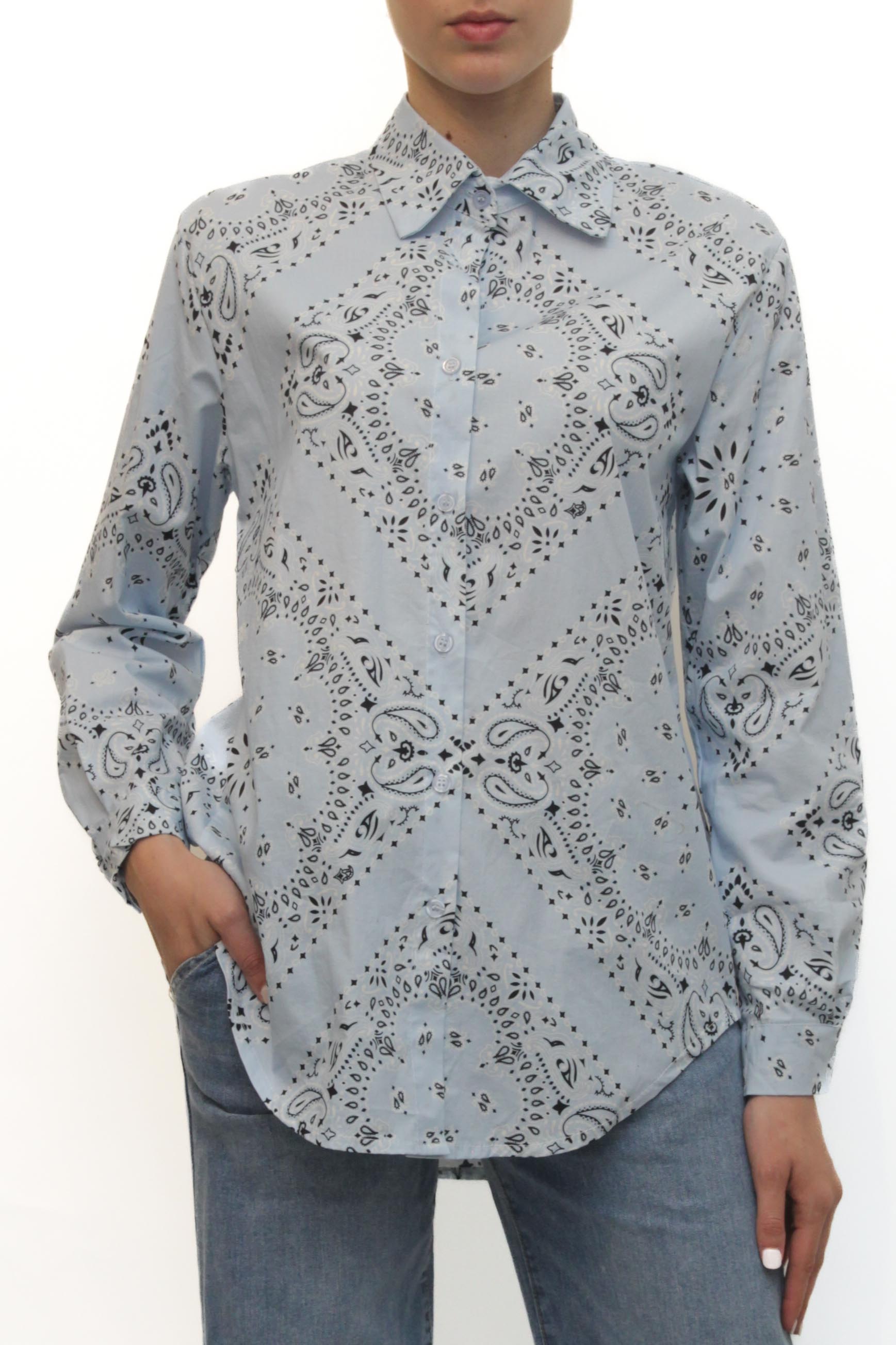 LEVH - Camicia Carola - BANDANA CELESTE