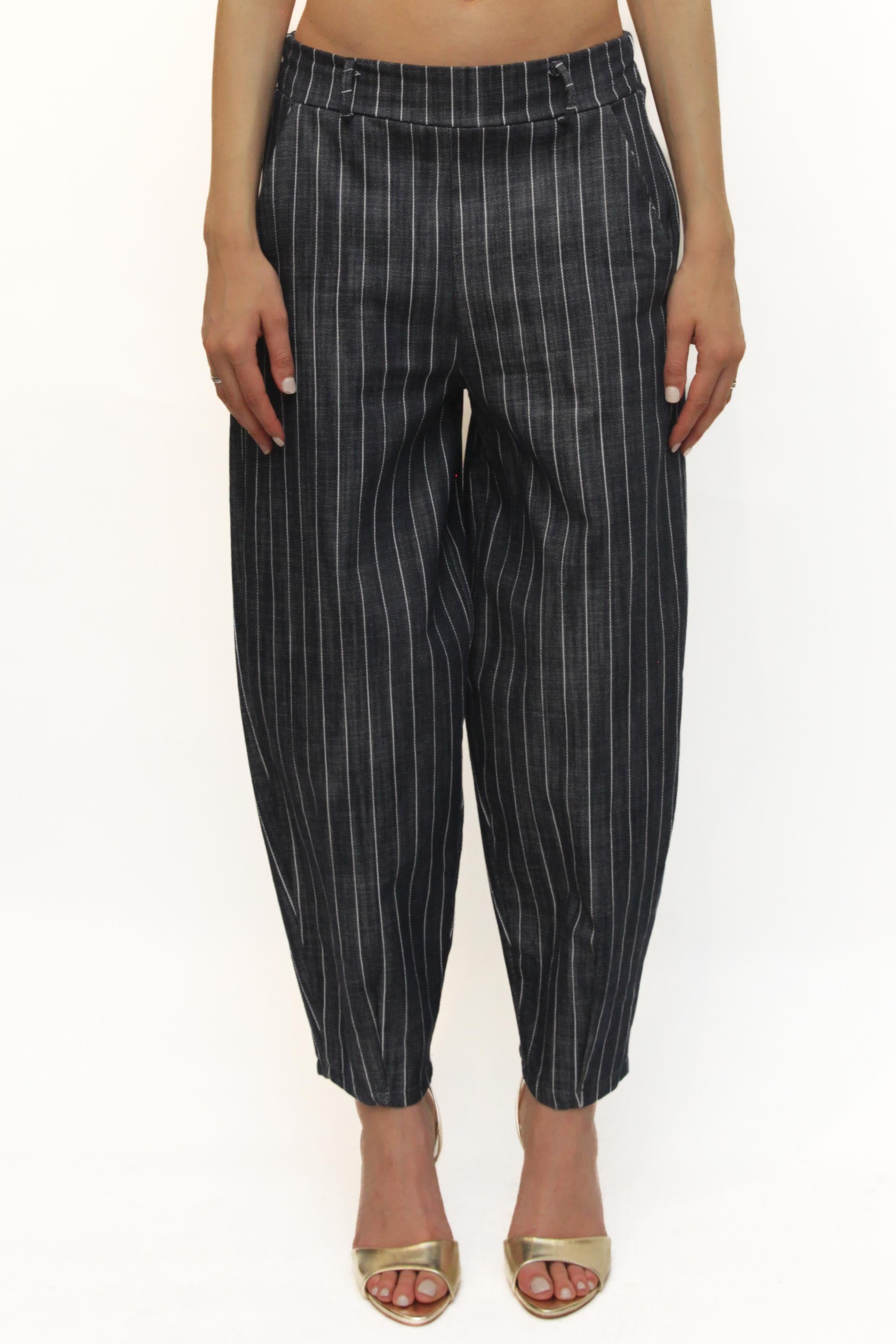 LEVH - Pantalone Paula - GESSATO DENIM/BIANCO