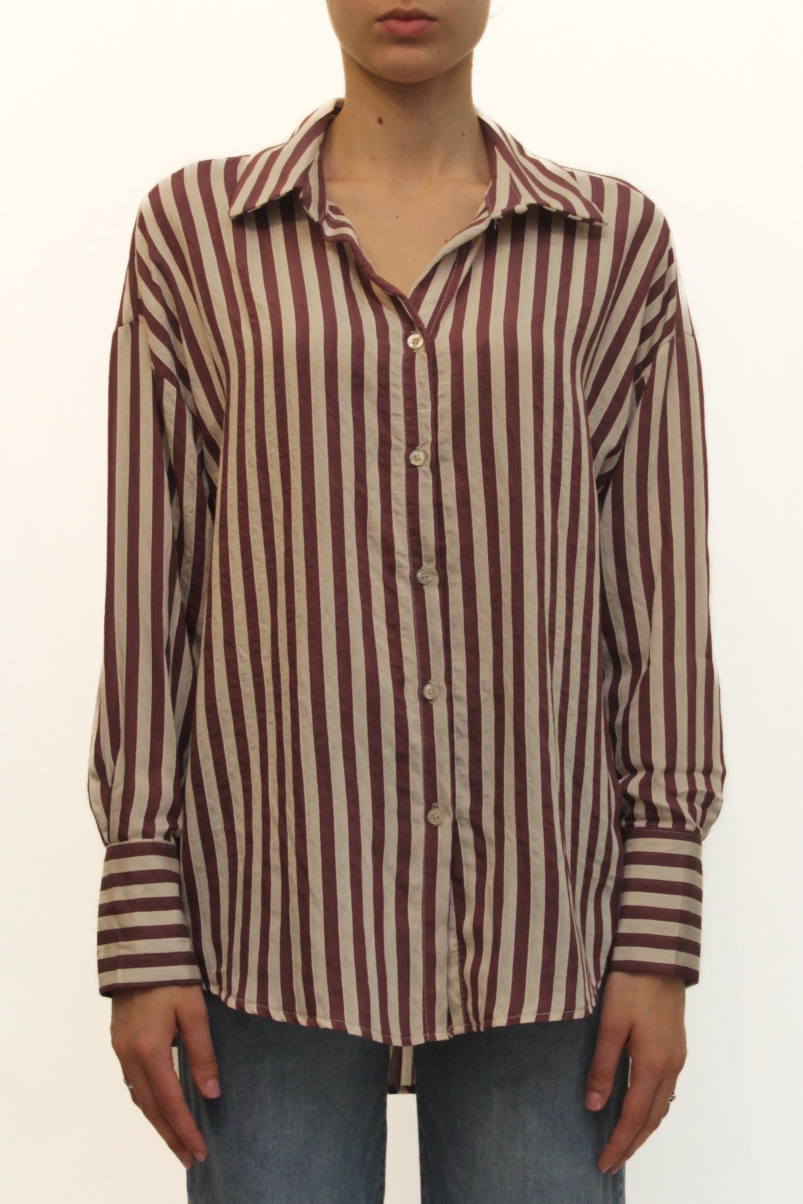 LEVH - Camicia Cleofe - RIGA BEIGE/BORDX