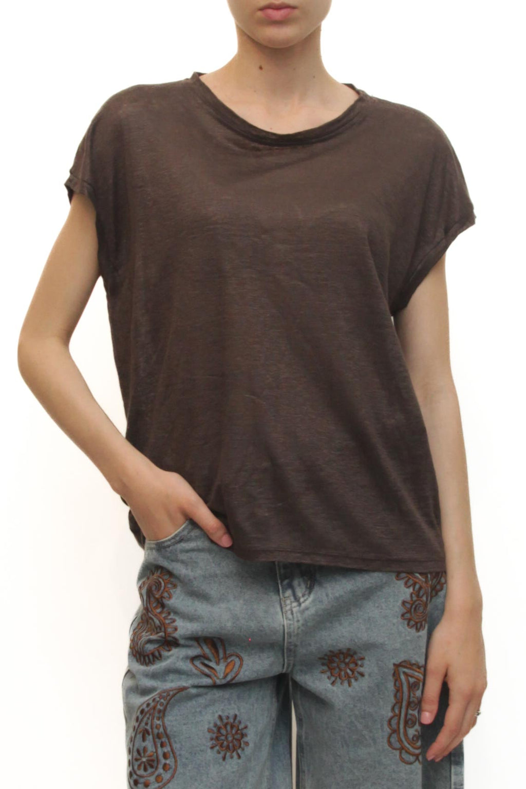 LEVH - T-shirt Tia - MARRONE