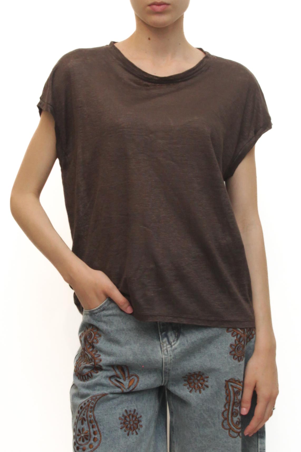 LEVH - T-shirt Tia - MARRONE