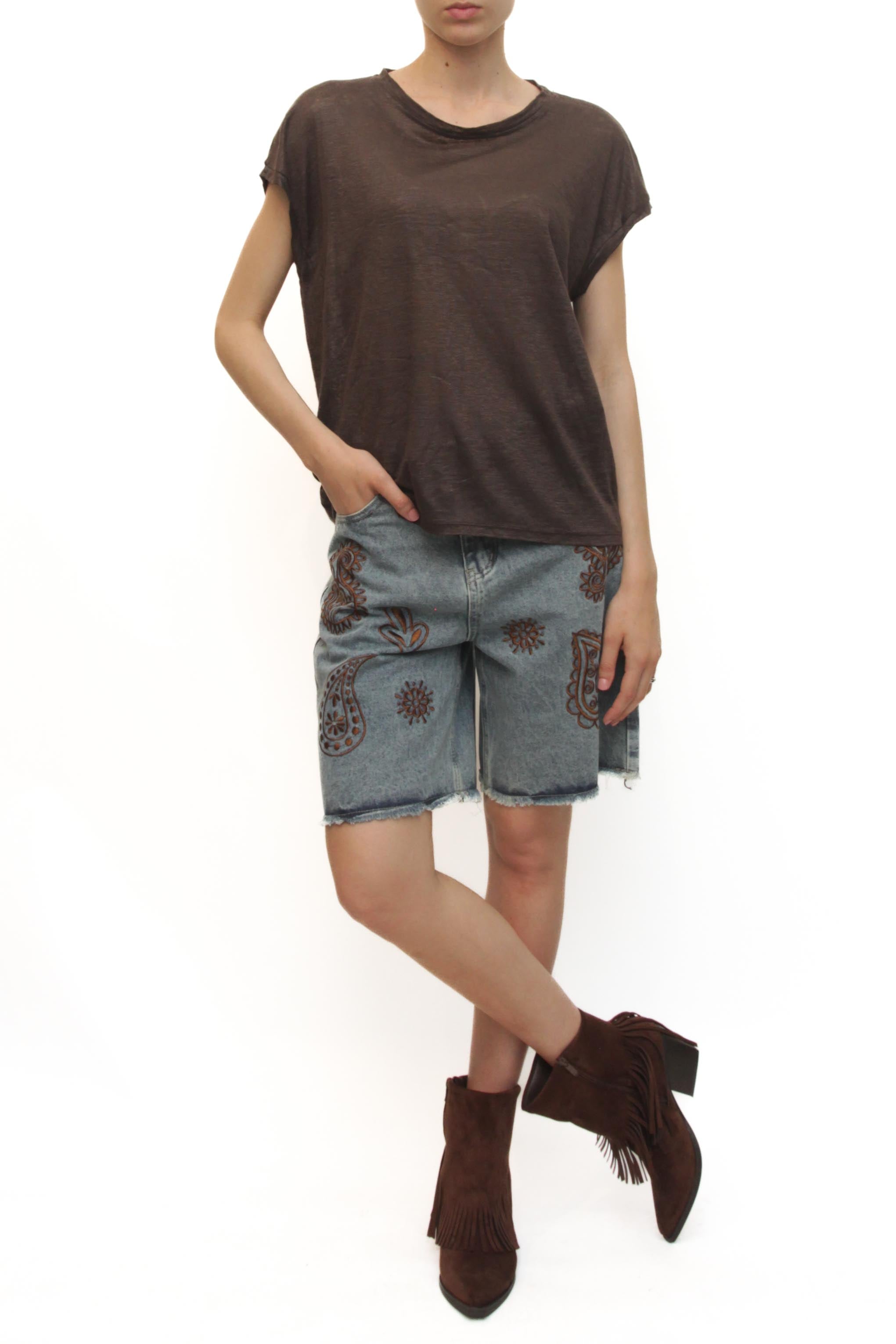 LEVH - T-shirt Tia - MARRONE