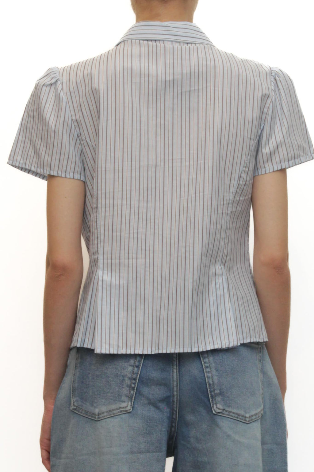 LEVH - Camicia Cathleen - RIGA CELESTE/BIAN/MAR