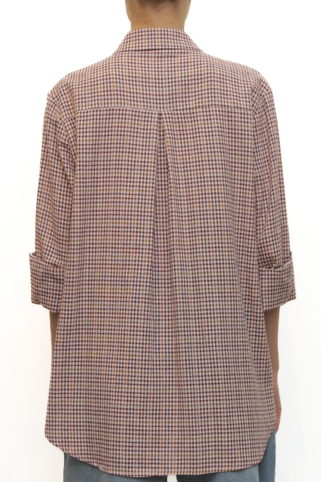 LEVH - Camicia Carros - QUADRO ROSA/BORDX