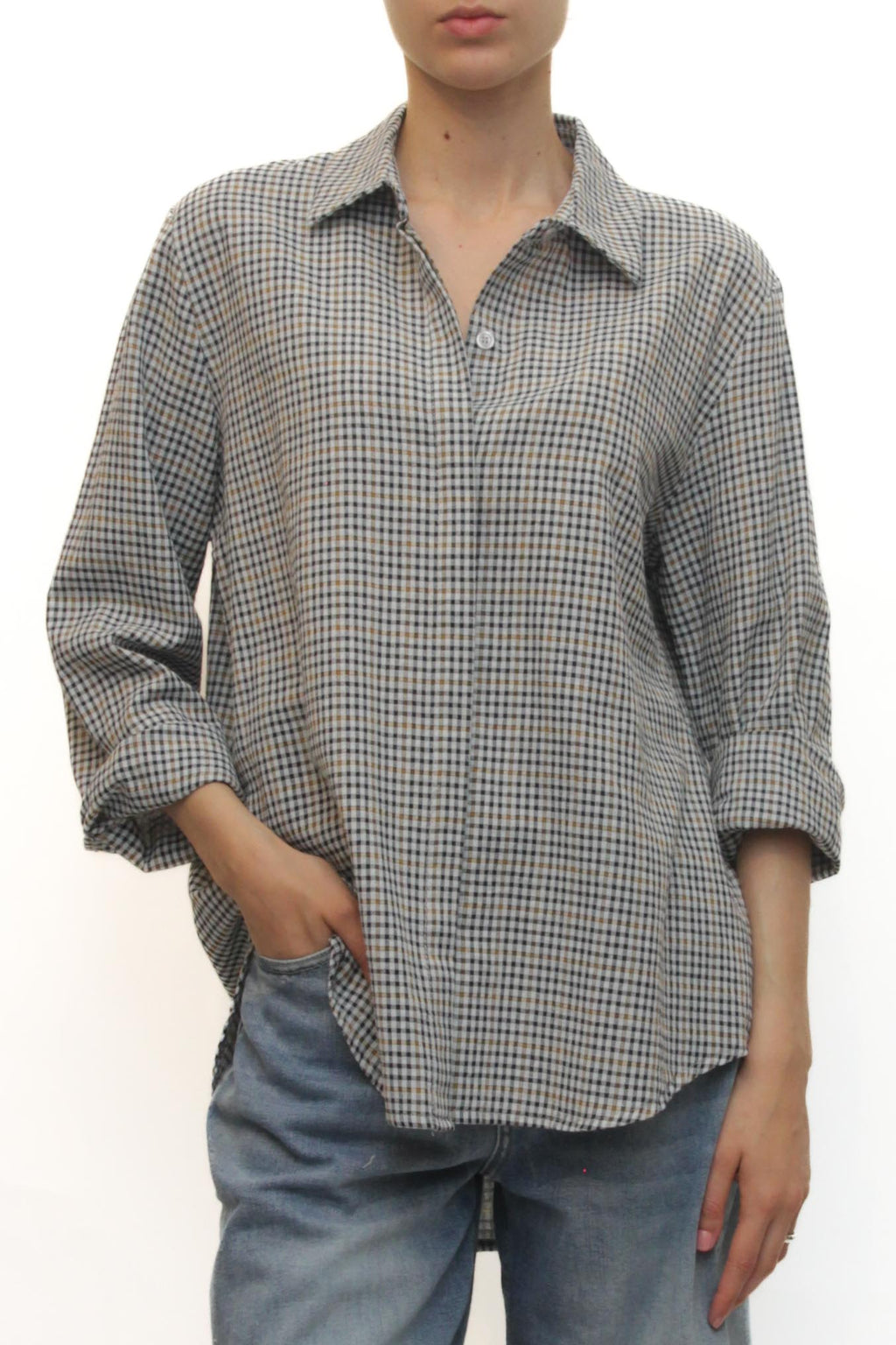 LEVH - Camicia Carros - QUADRO NERO/GIALLO