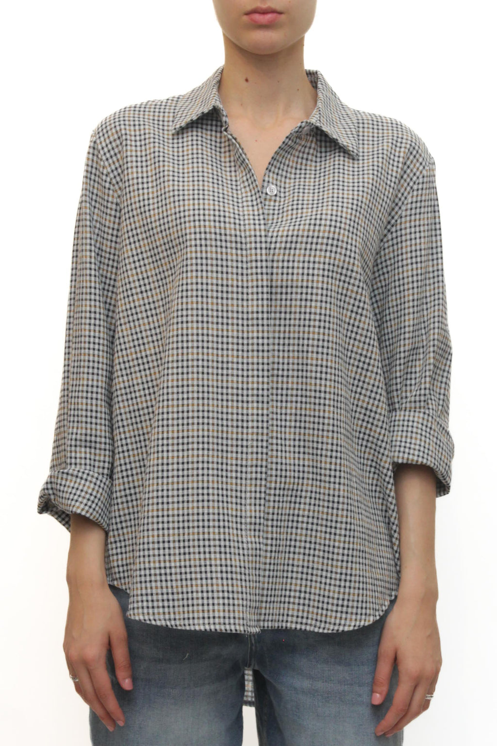 LEVH - Camicia Carros - QUADRO NERO/GIALLO