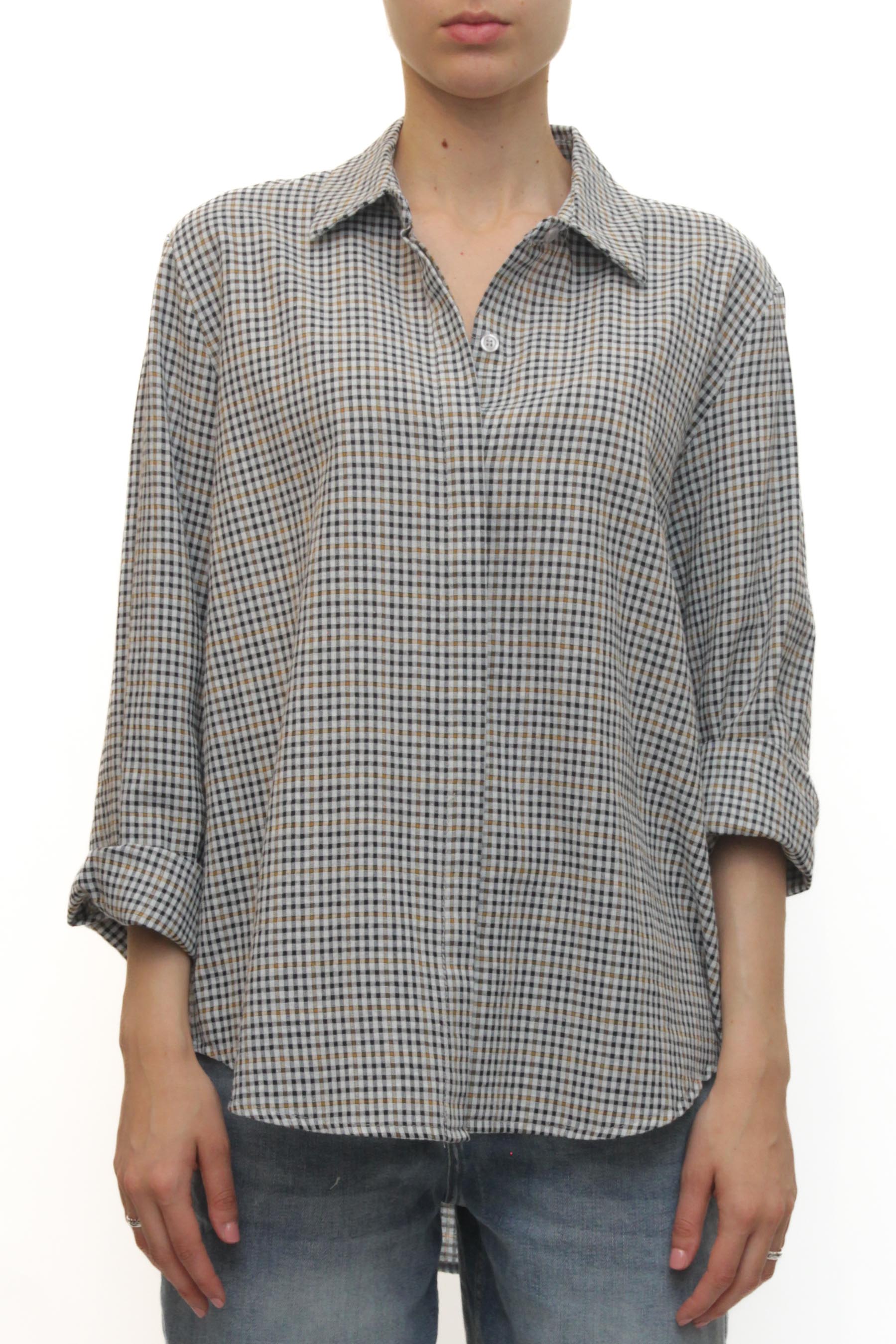 LEVH - Camicia Carros - QUADRO NERO/GIALLO