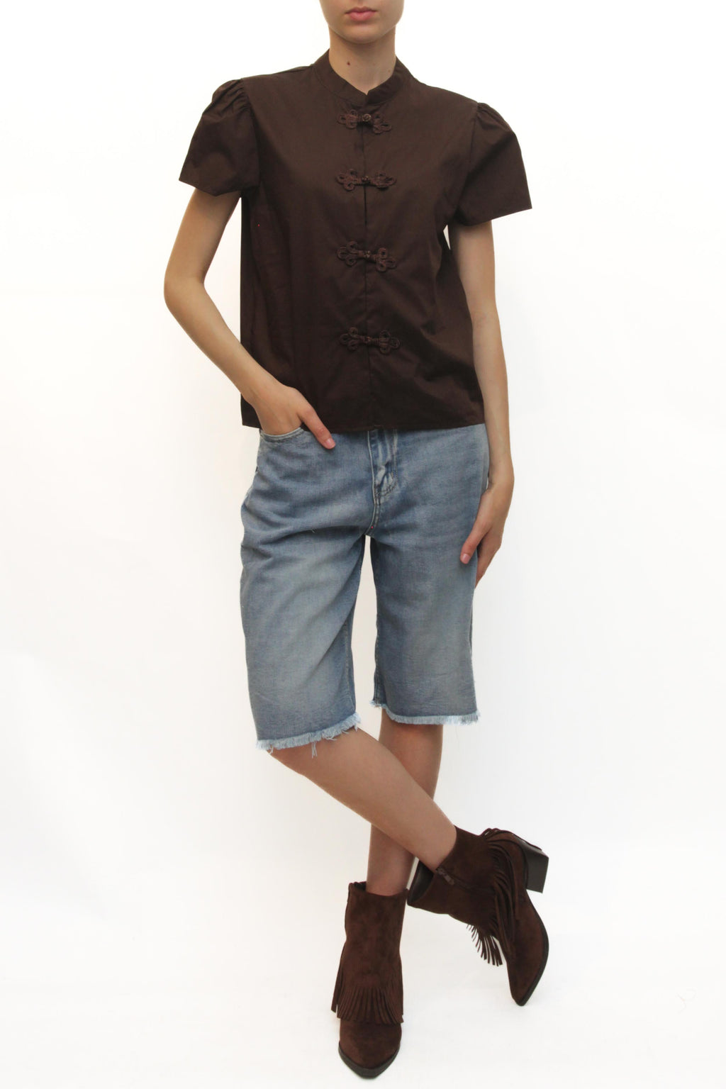 LEVH - Camicia Celia - MARRONE