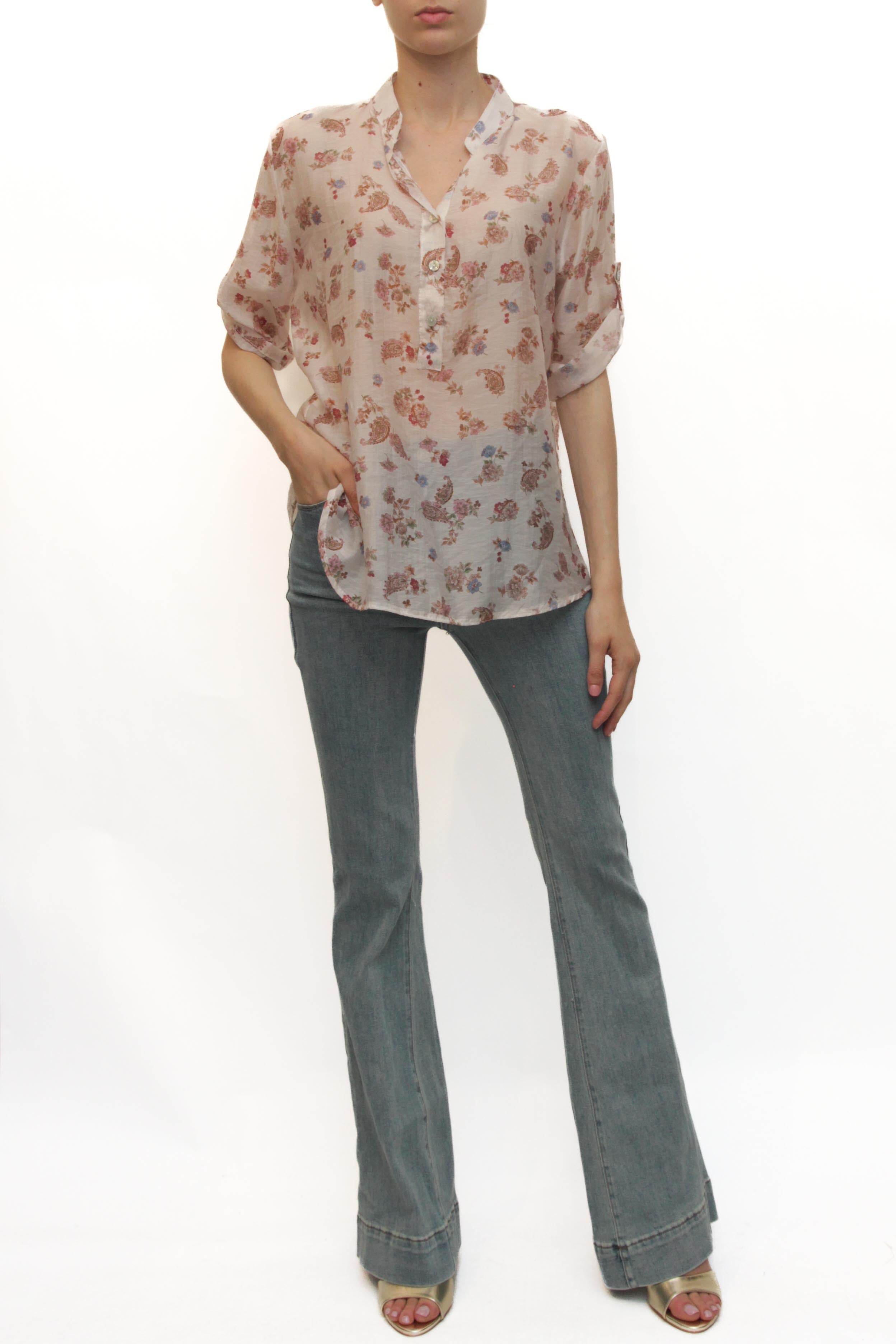 LEVH - Camicia Charleston - FLOREALE BEIGE/ROSA