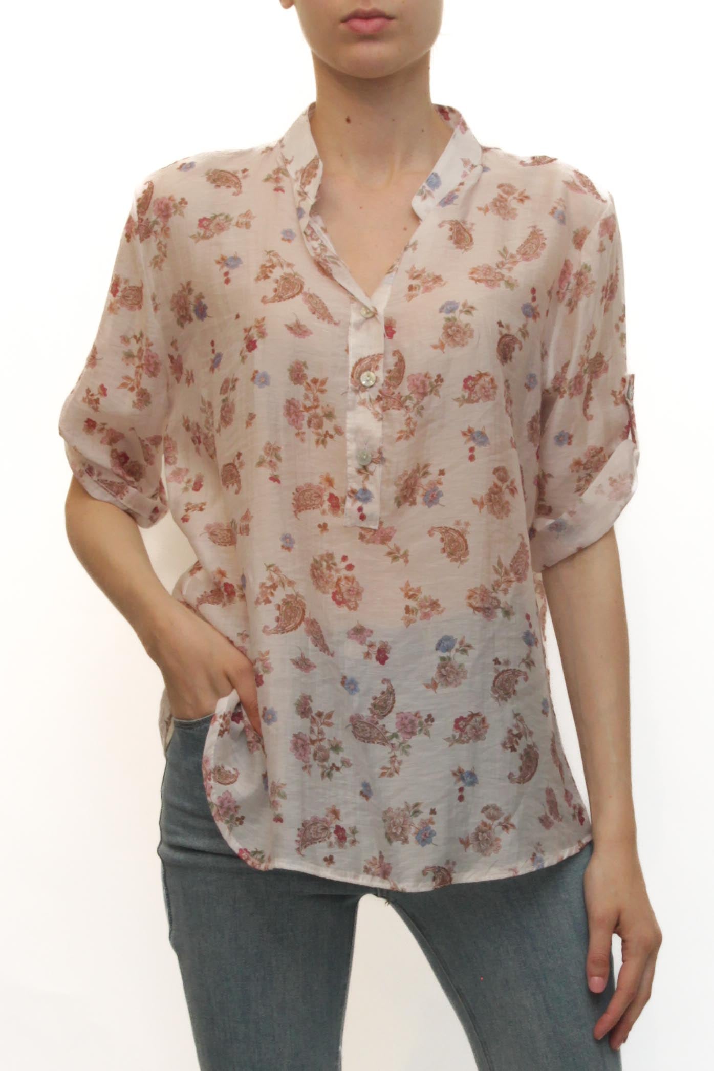 LEVH - Camicia Charleston - FLOREALE BEIGE/ROSA