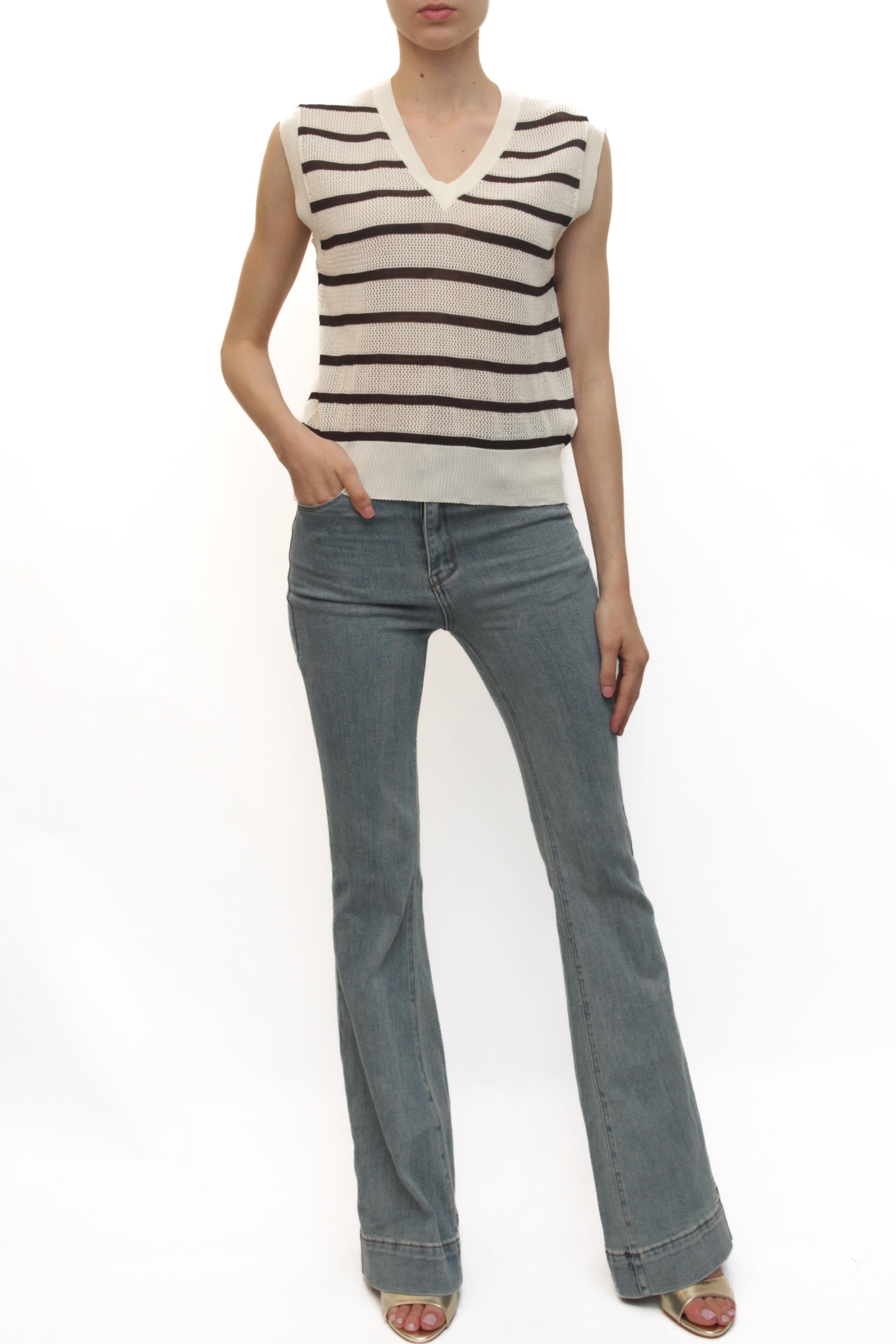 LEVH - Gilet Gabrielle - RIGA PANNA/NERO
