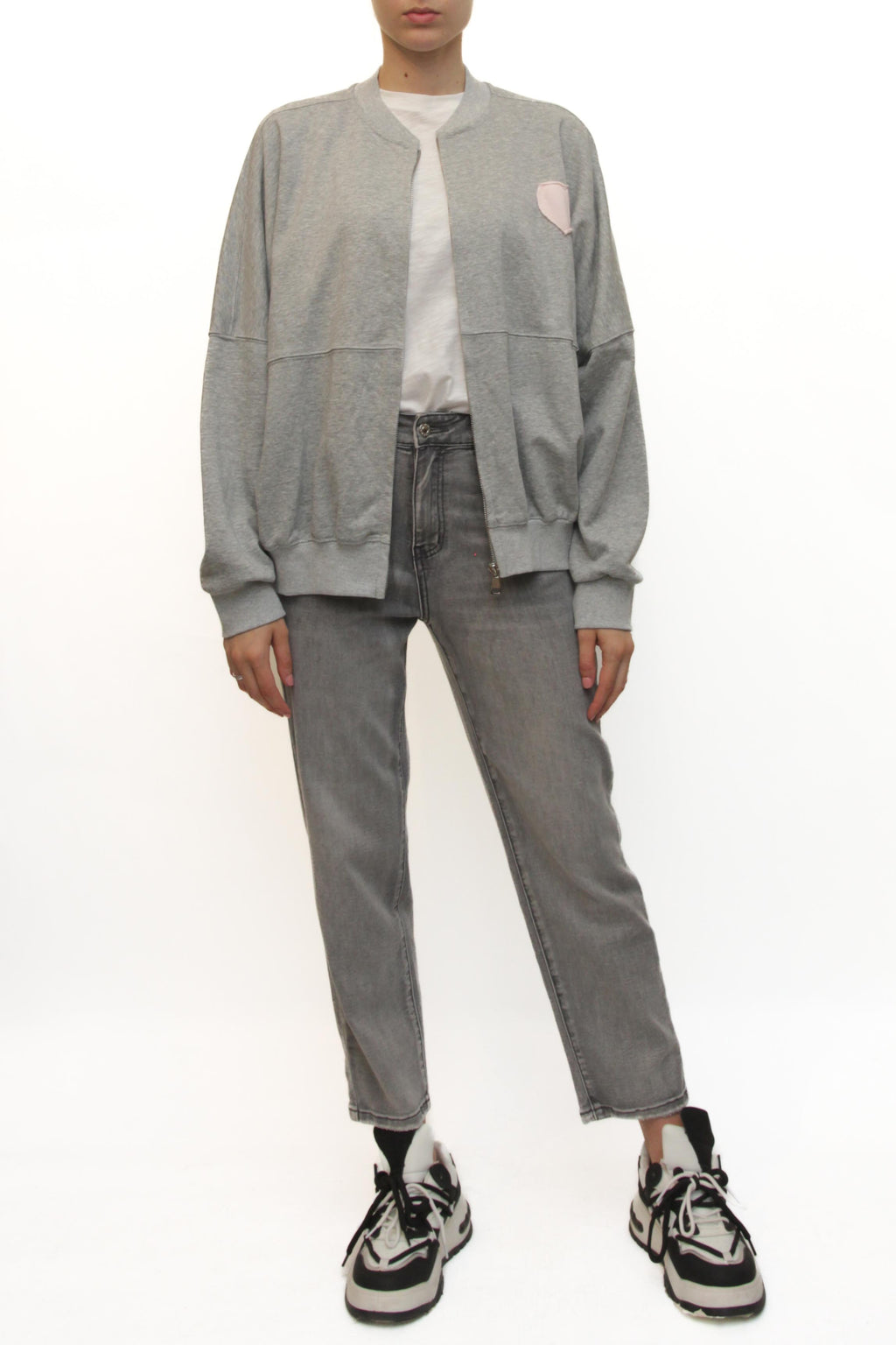 LEVH - Felpa Flora - GRIGIO CHIARO
