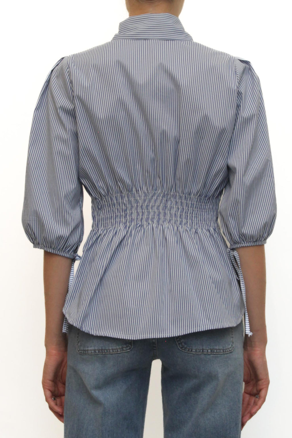 LEVH - Camicia Cecilia - RIGA BIANCO/BLU