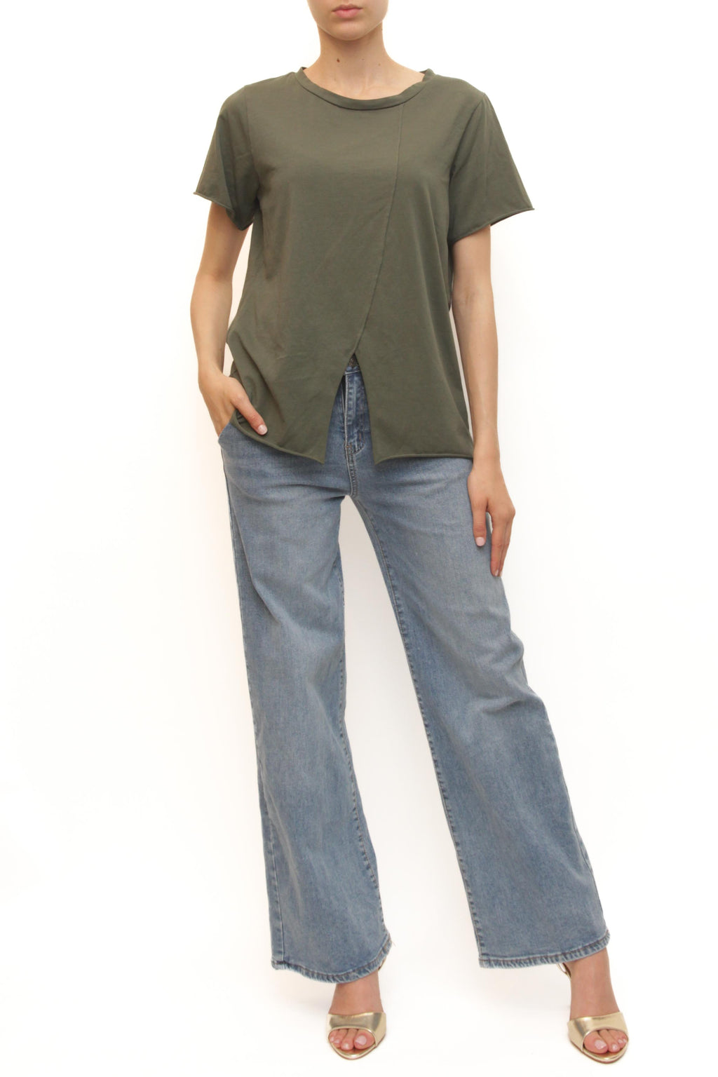 LEVH - T-shirt Trish - MILITARE