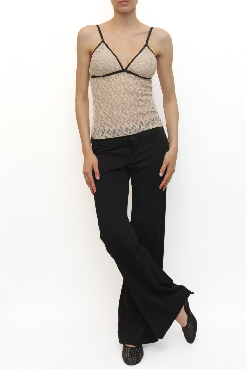 LEVH - Top Tiaret - BEIGE/NERO