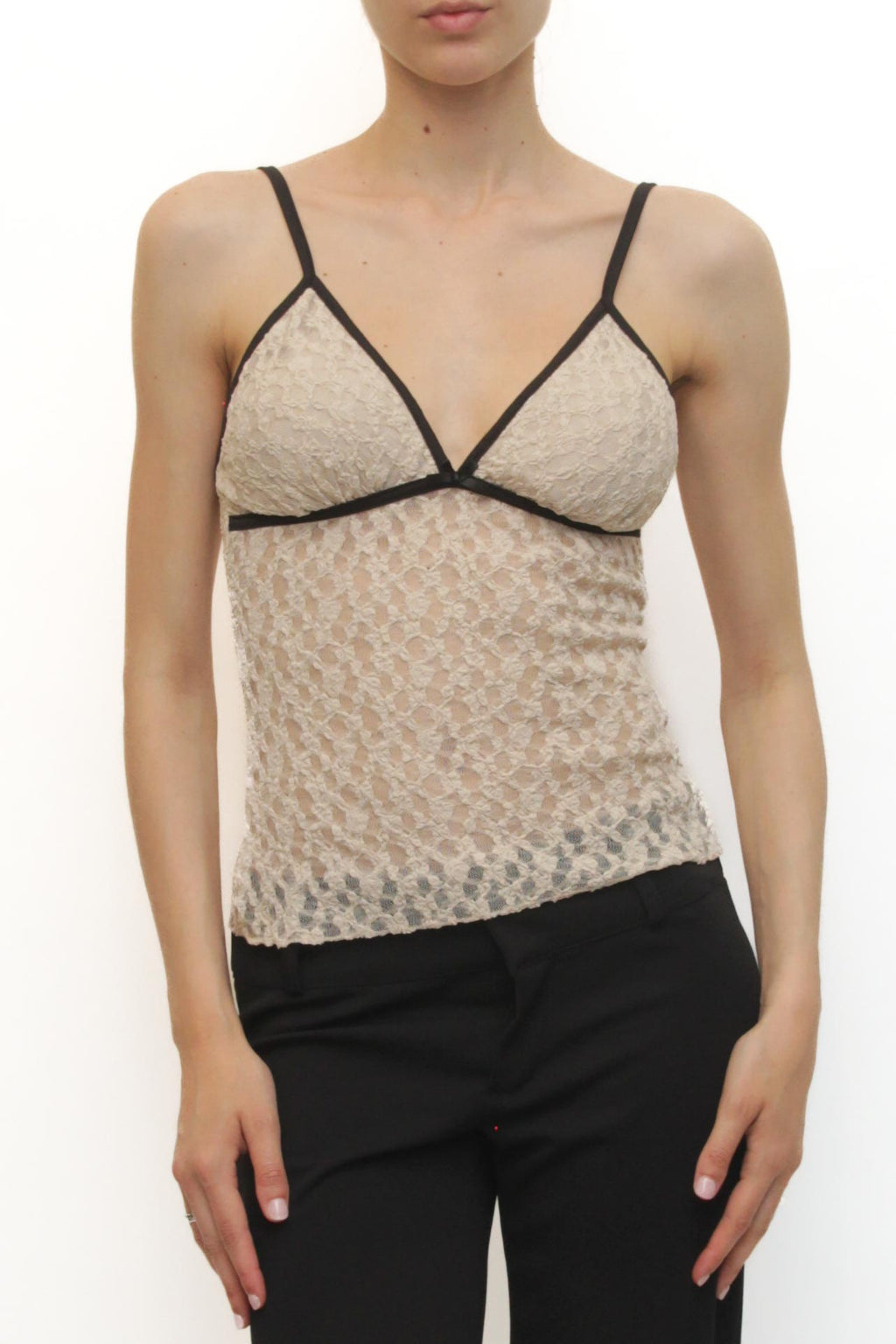 LEVH - Top Tiaret - BEIGE/NERO