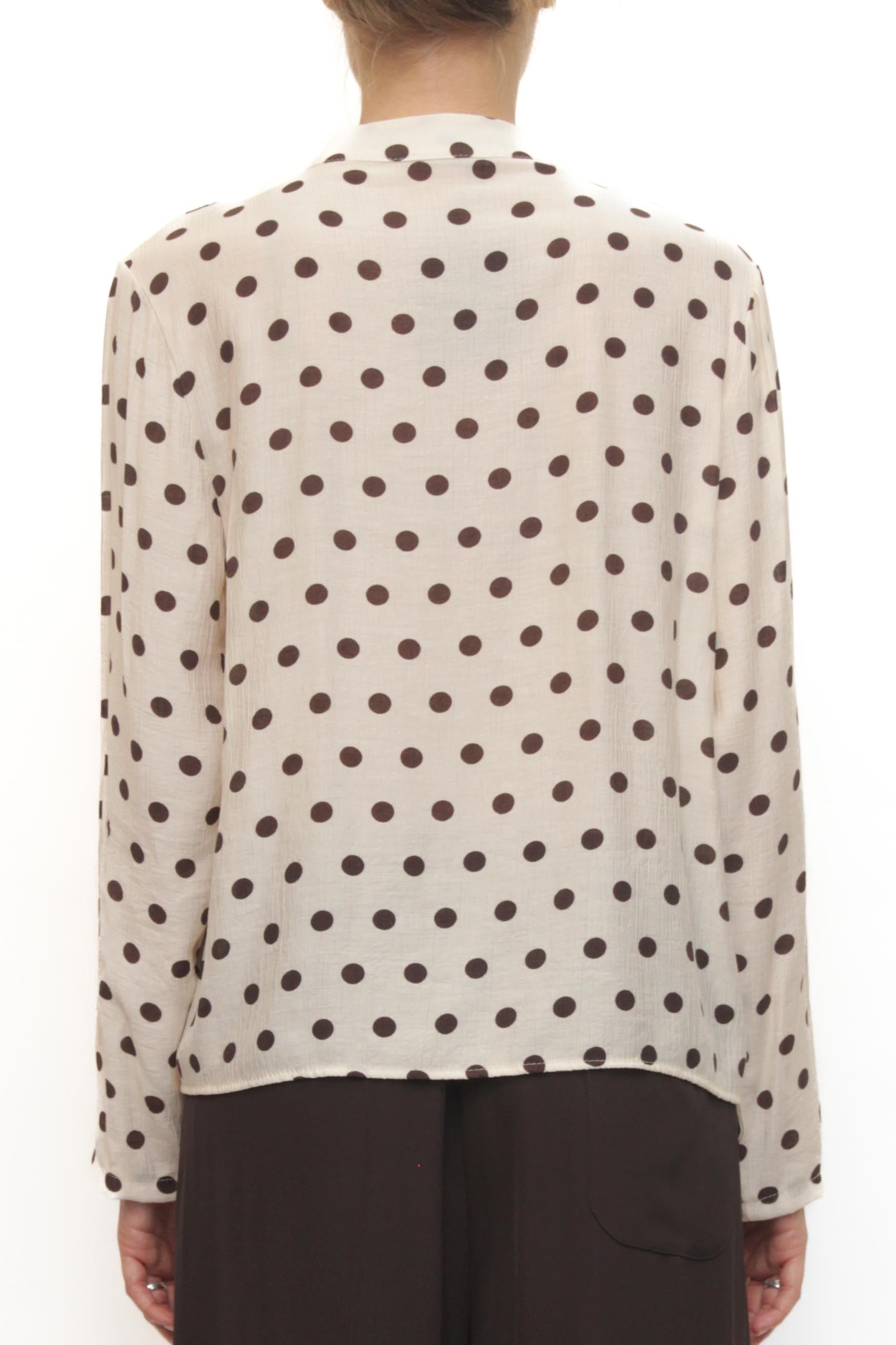 LEVH - Camicia Carley - POIS BEIGE/MARRONE