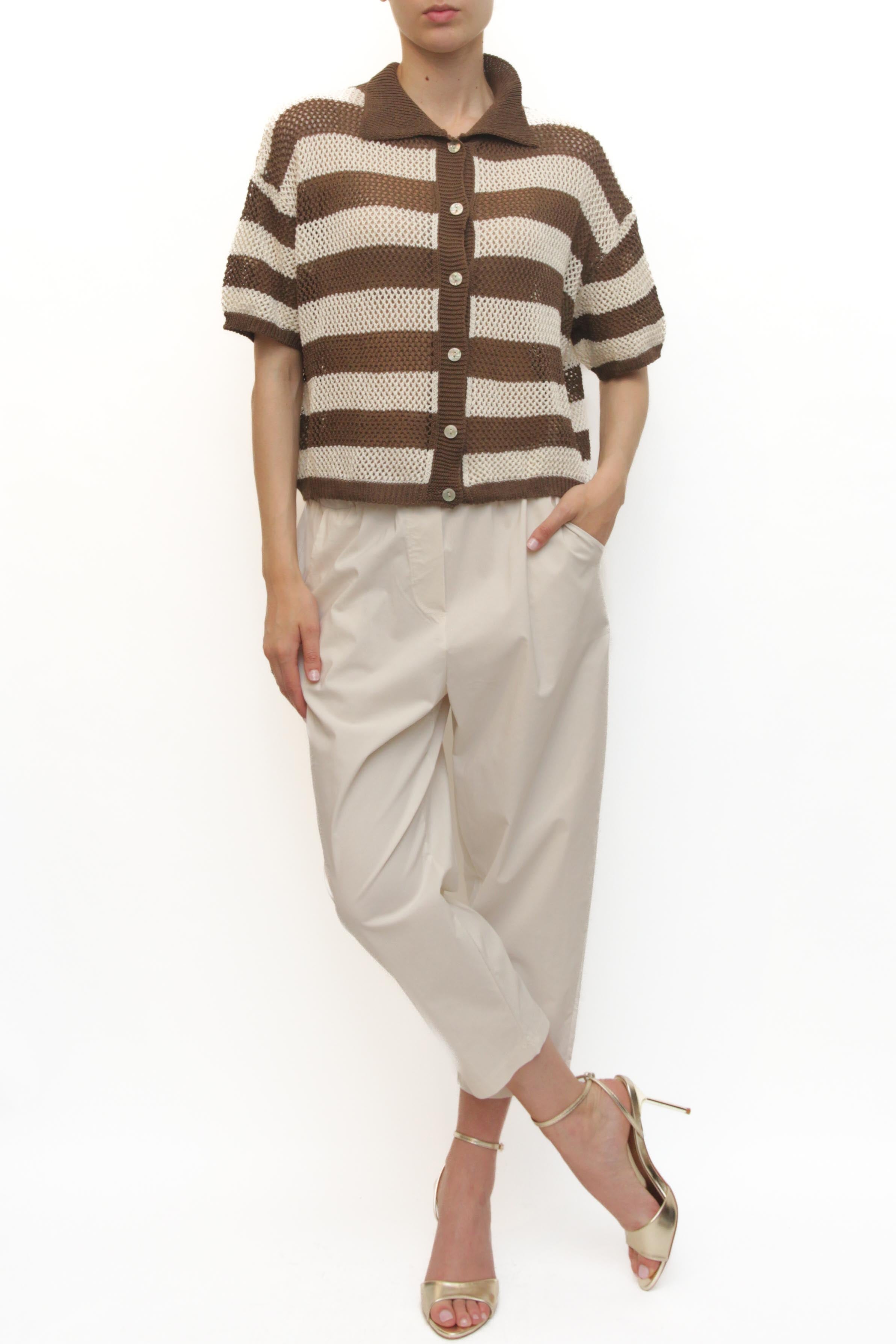 LEVH - Cardigan Carolina - RIGA PANNA/MOKA