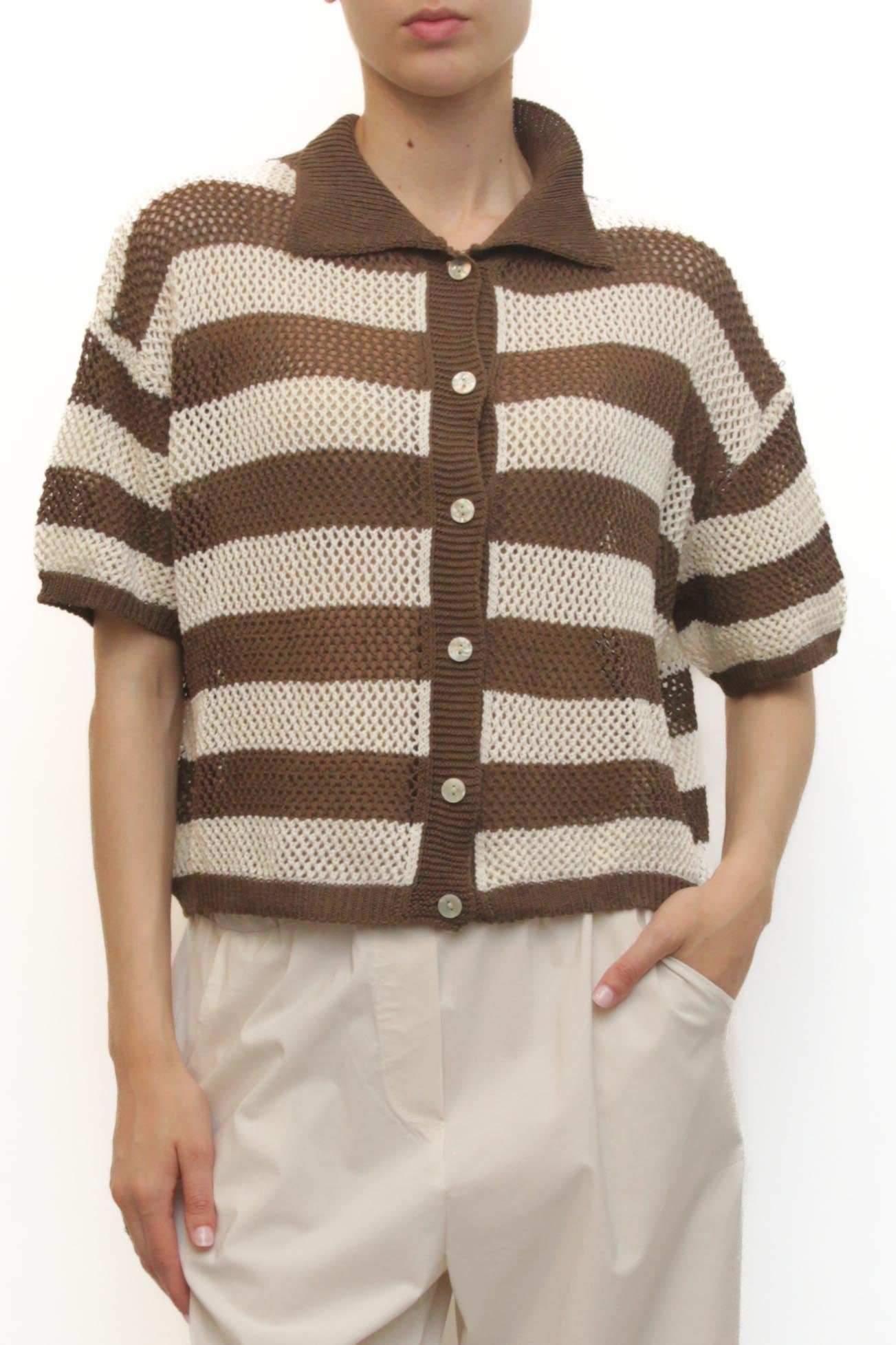 LEVH - Cardigan Carolina - RIGA PANNA/MOKA