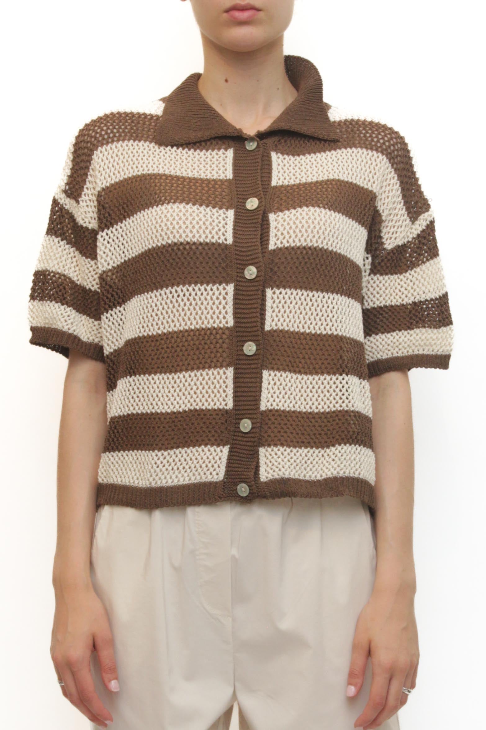 LEVH - Cardigan Carolina - RIGA PANNA/MOKA