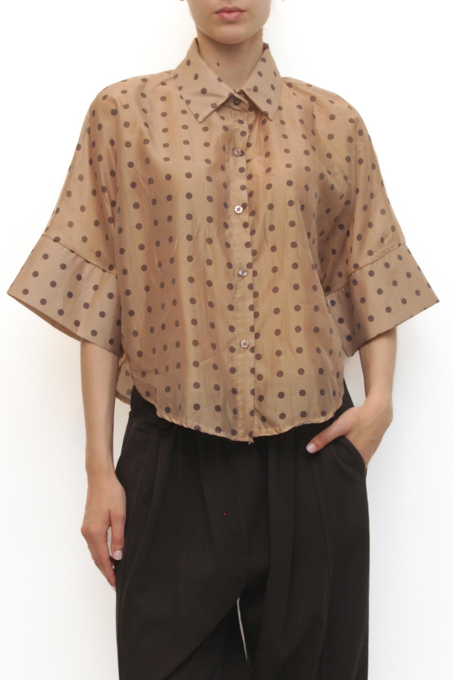 LEVH - Camicia Crane - BEIGE POIS M