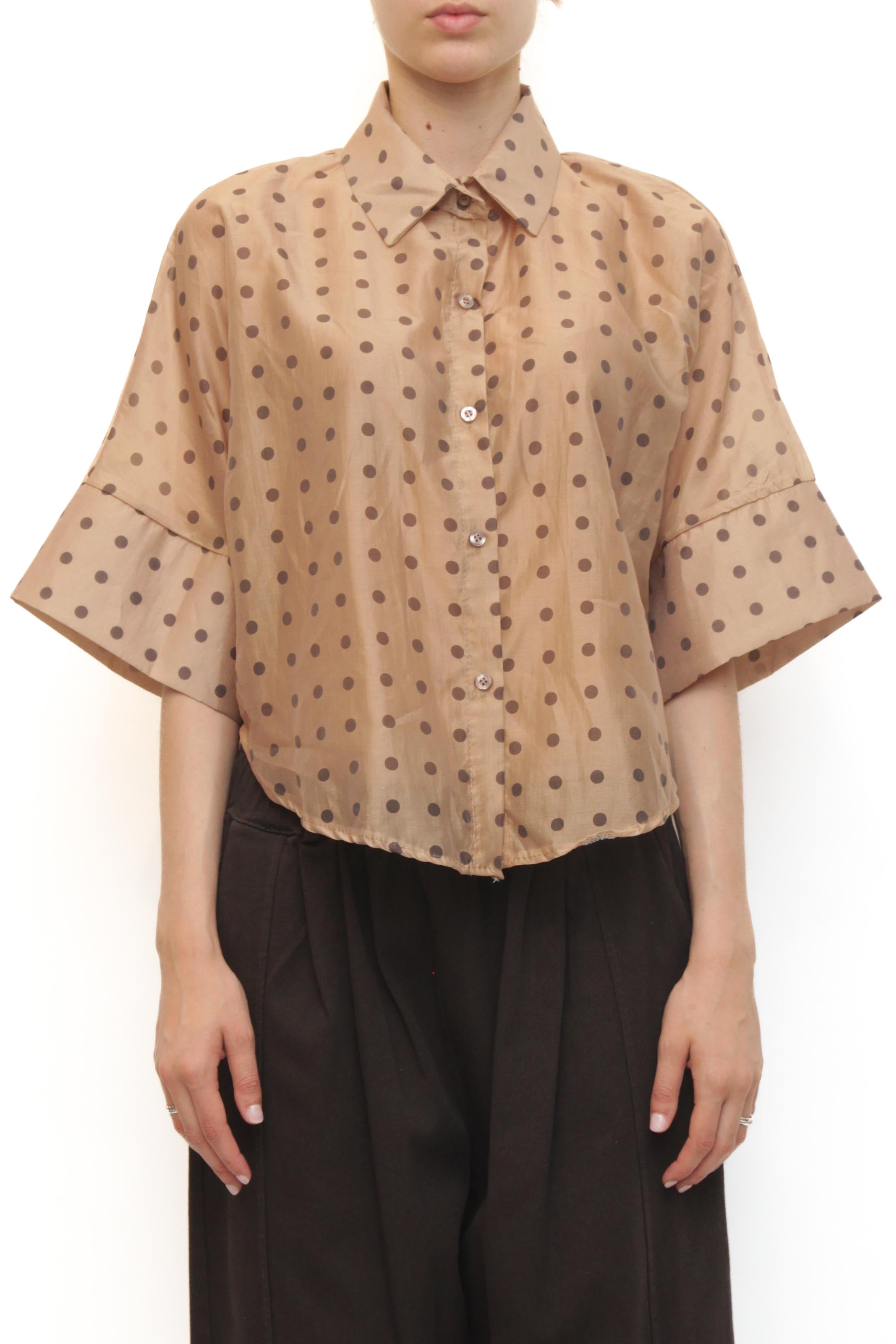 LEVH - Camicia Crane - BEIGE POIS M