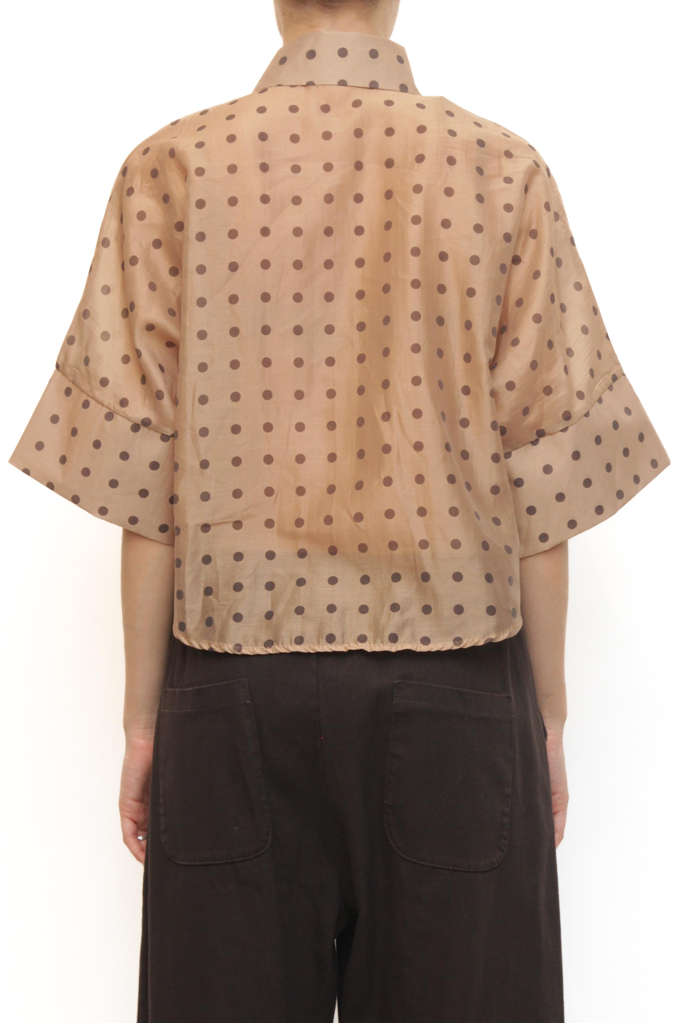 LEVH - Camicia Crane - BEIGE POIS M
