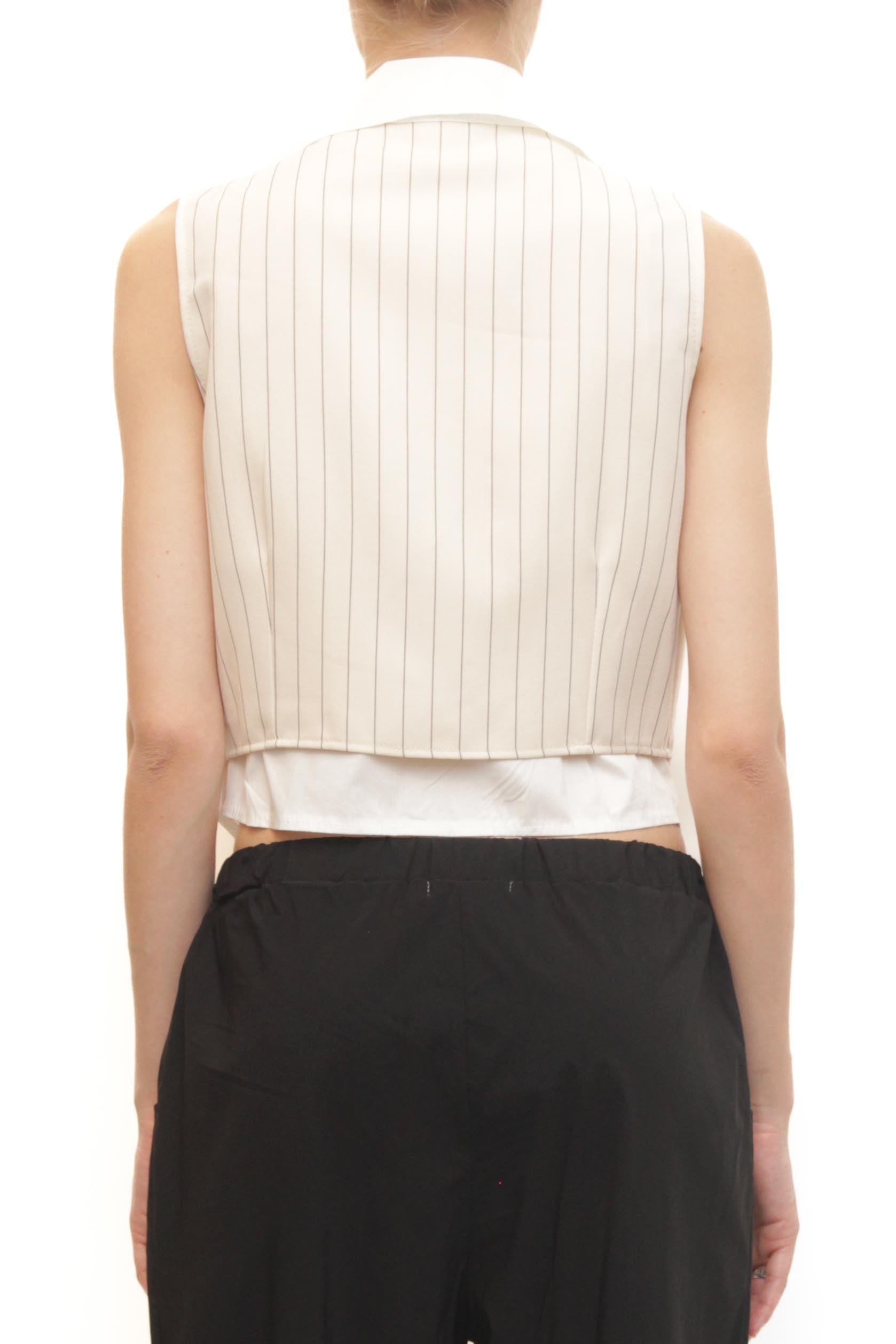LEVH - Gilet Georgette - BEIGE RIGA NERO