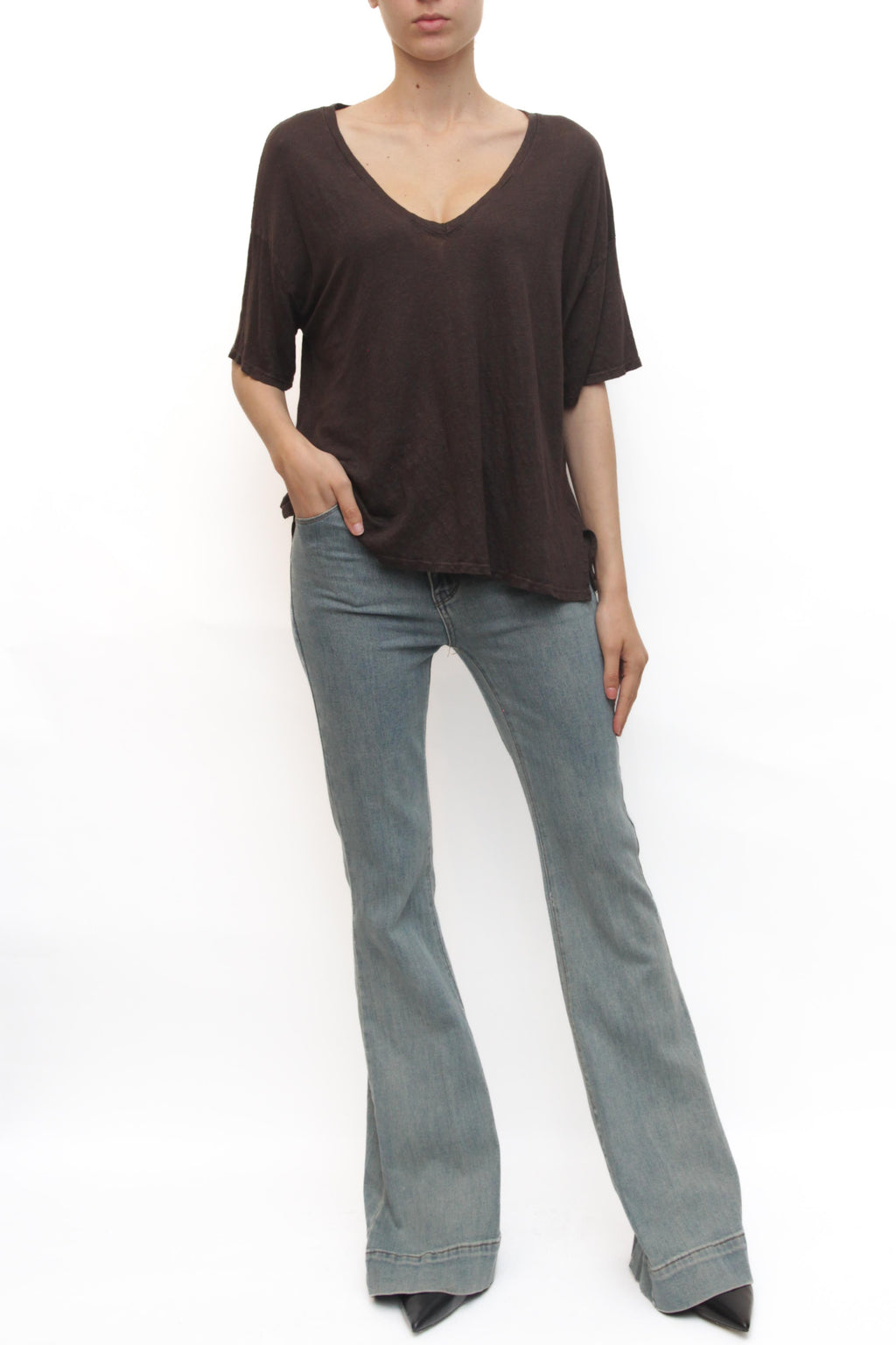LEVH - T-shirt Tamzen - MARRONE