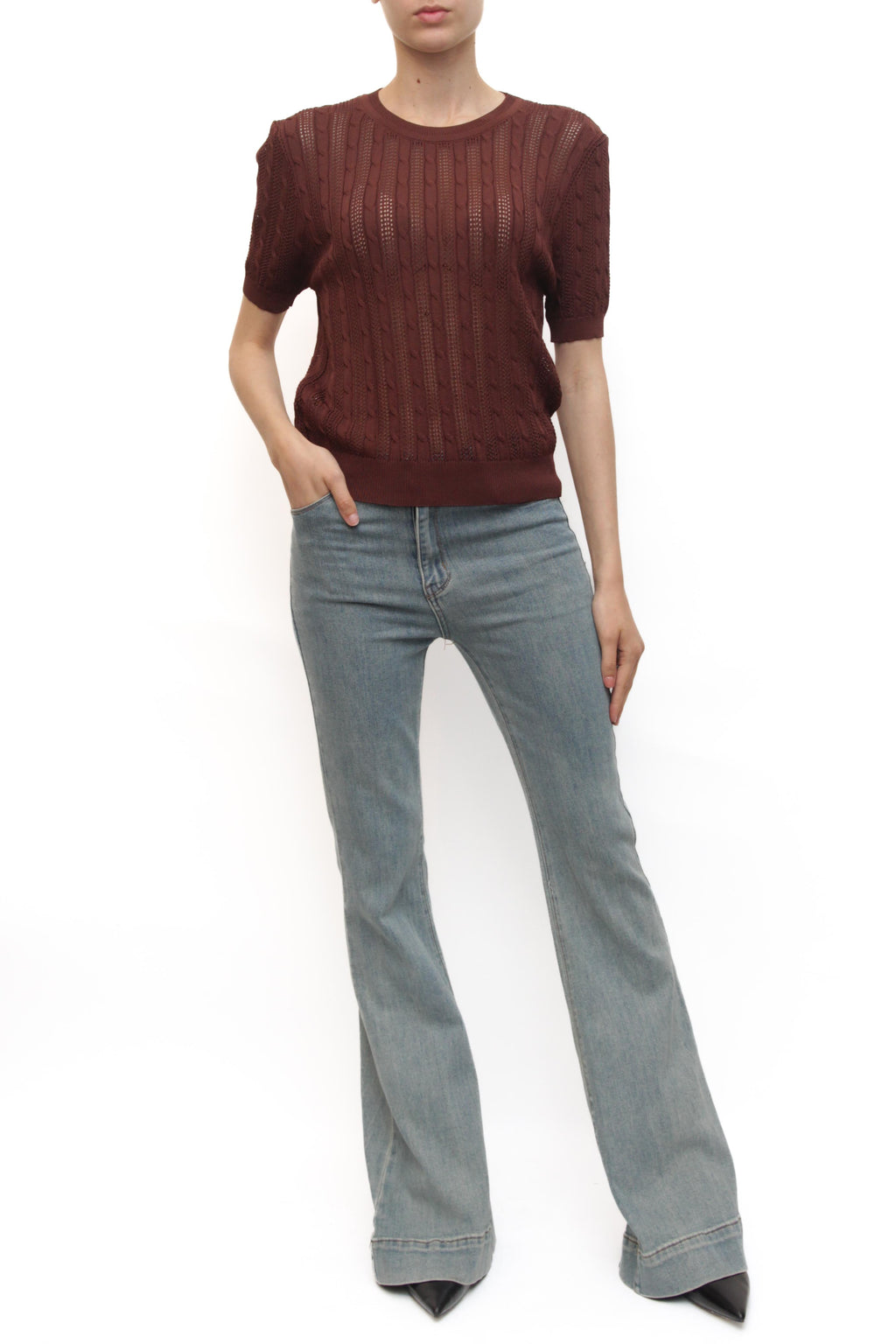 LEVH - Maglia Michelle - MARRONE
