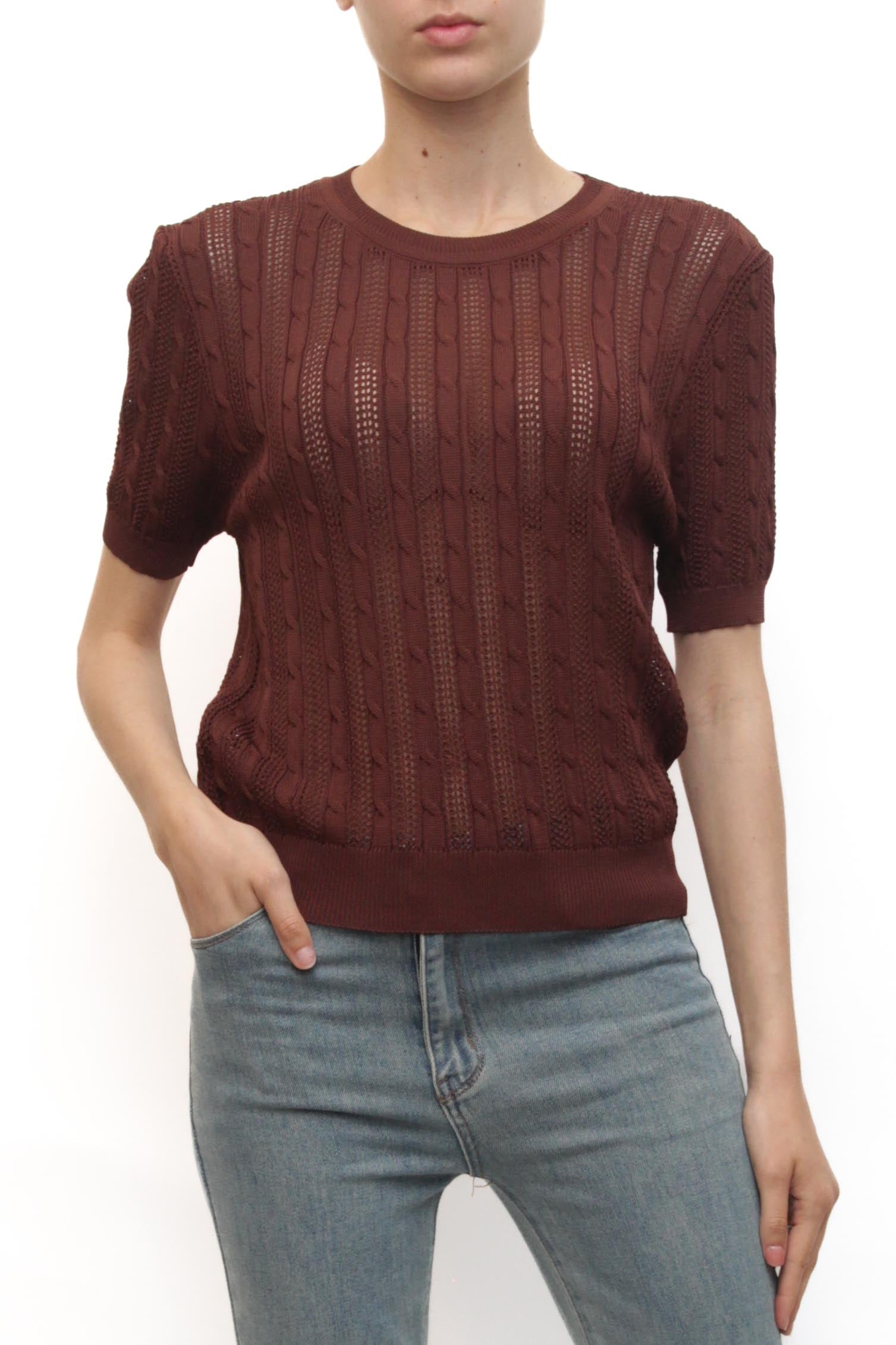 LEVH - Maglia Michelle - MARRONE