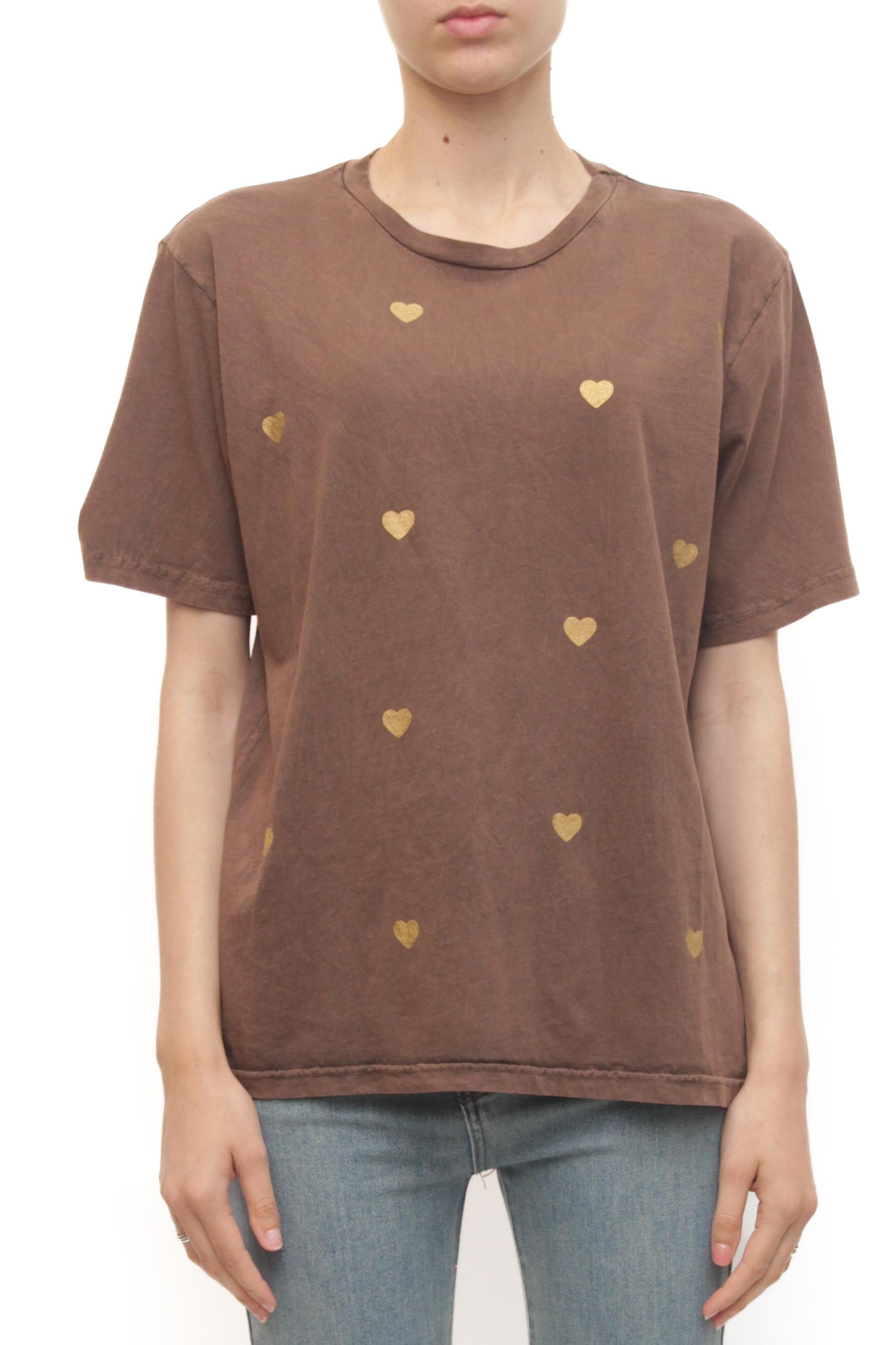 LEVH - T-shirt Cuori - MARRONE